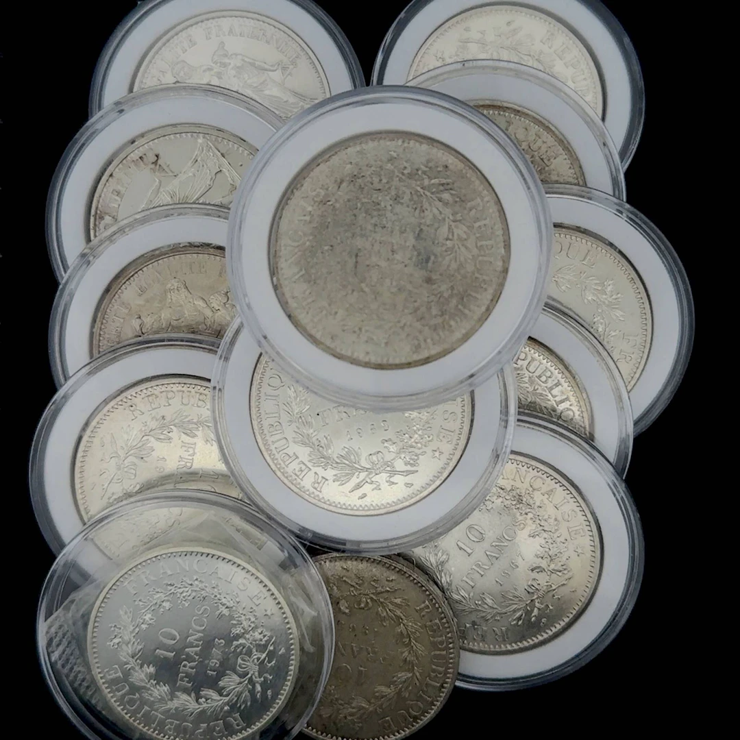 Set of 14 silver coins, 10-franc Hercules - Lot 154