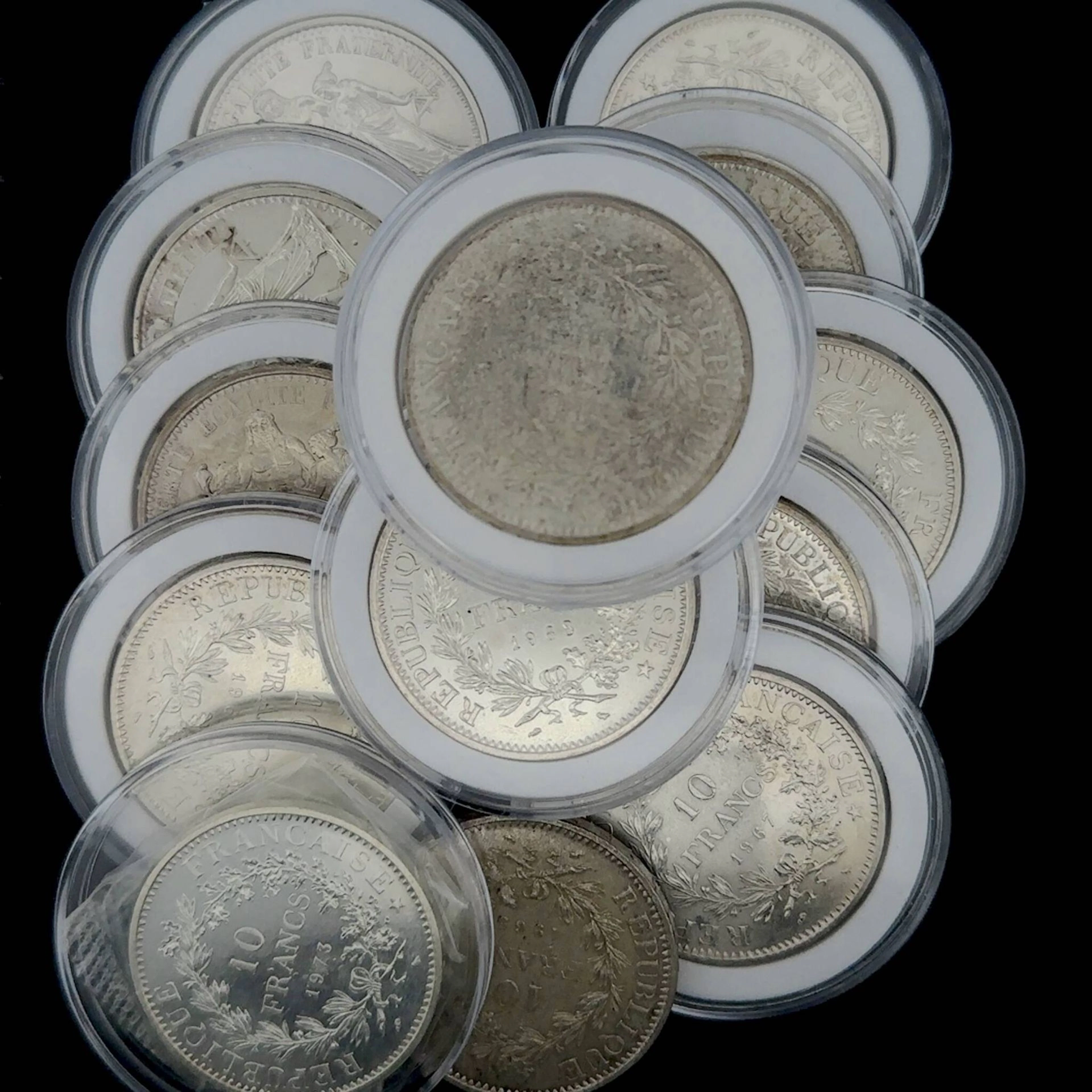 Set of 14 silver coins, 10-franc Hercules - Lot 154