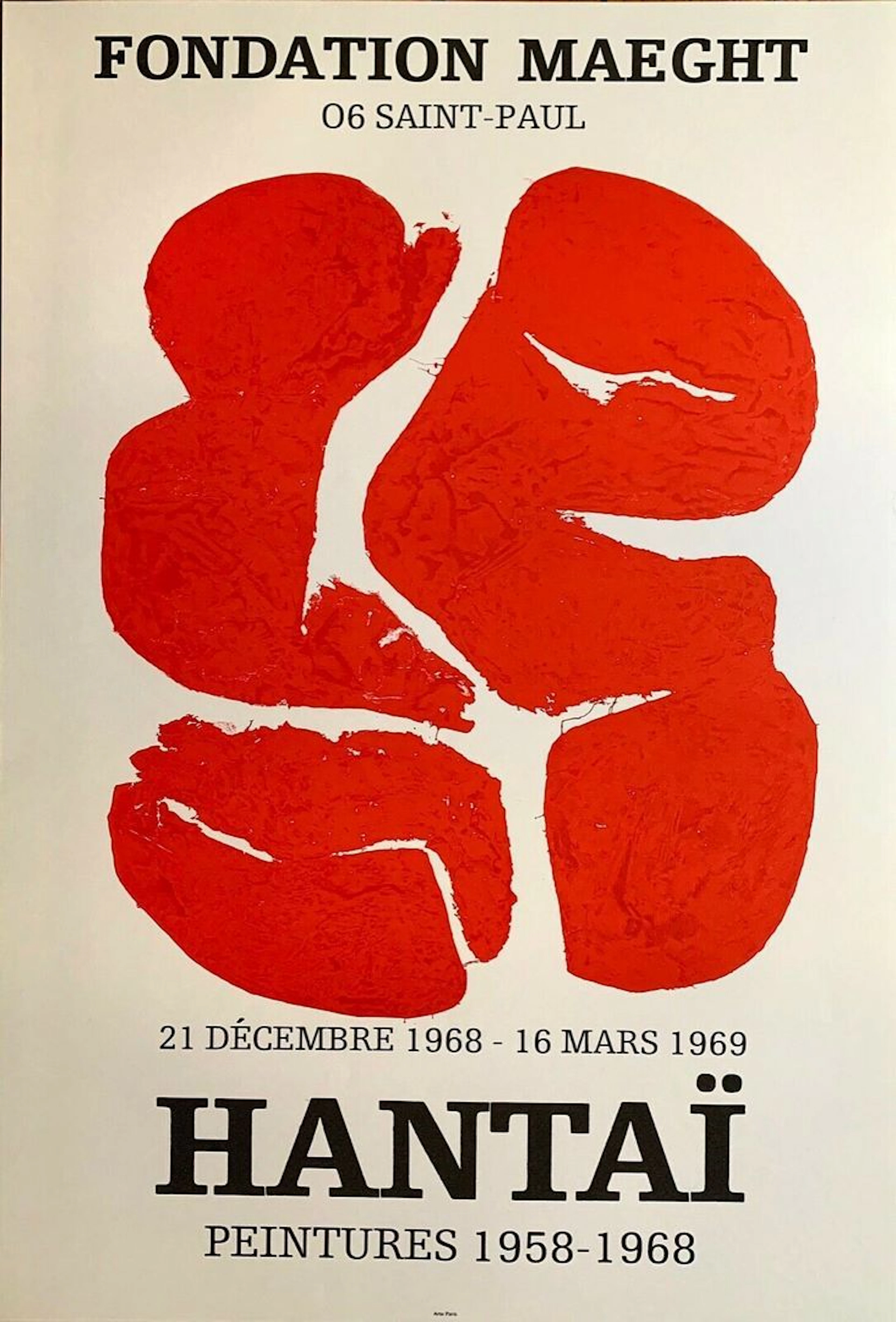 HANTAÏ Simon affiche originale lithographie, 79 x 48 cm