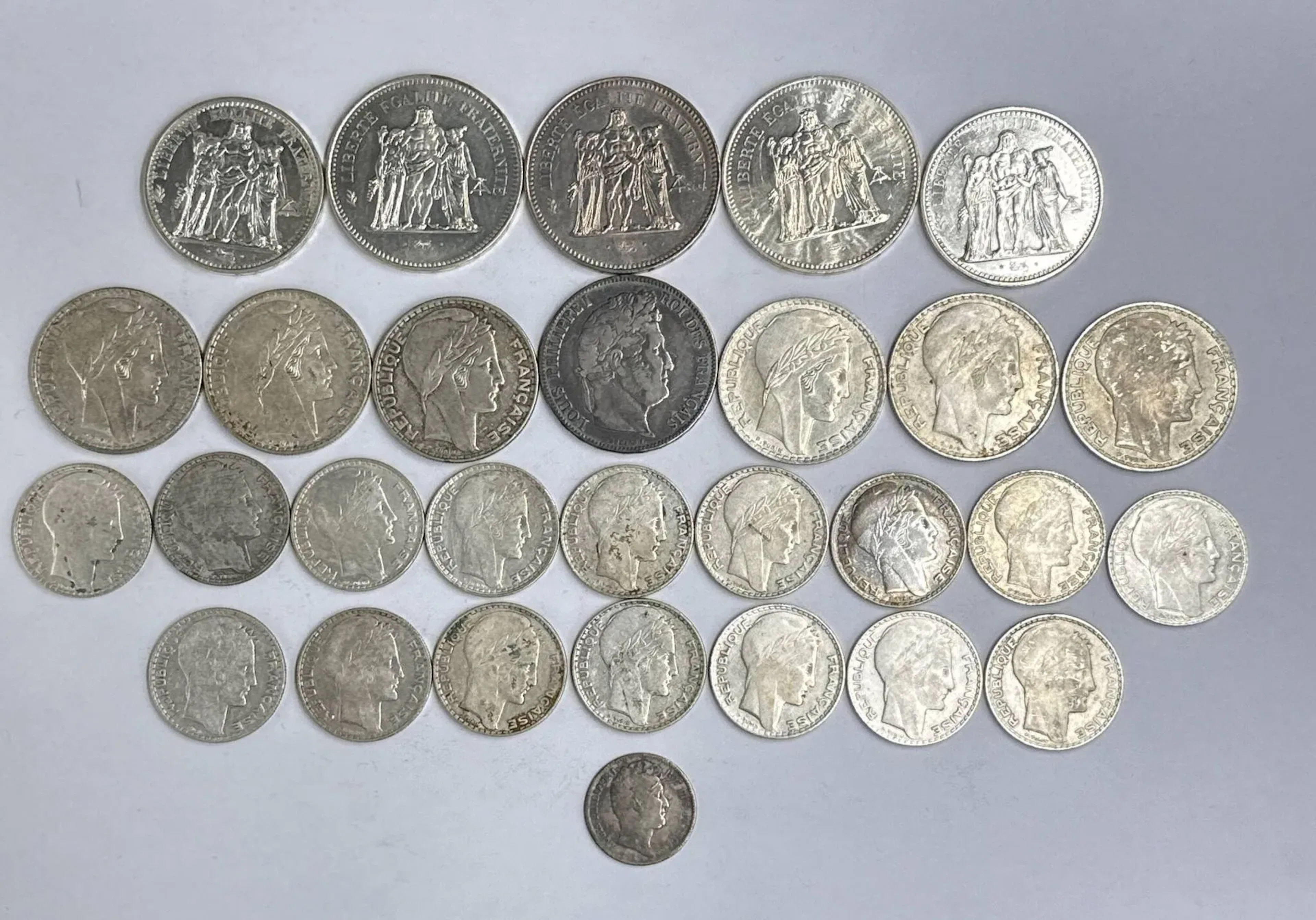 Set of 29 silver coins: - Lot 78
