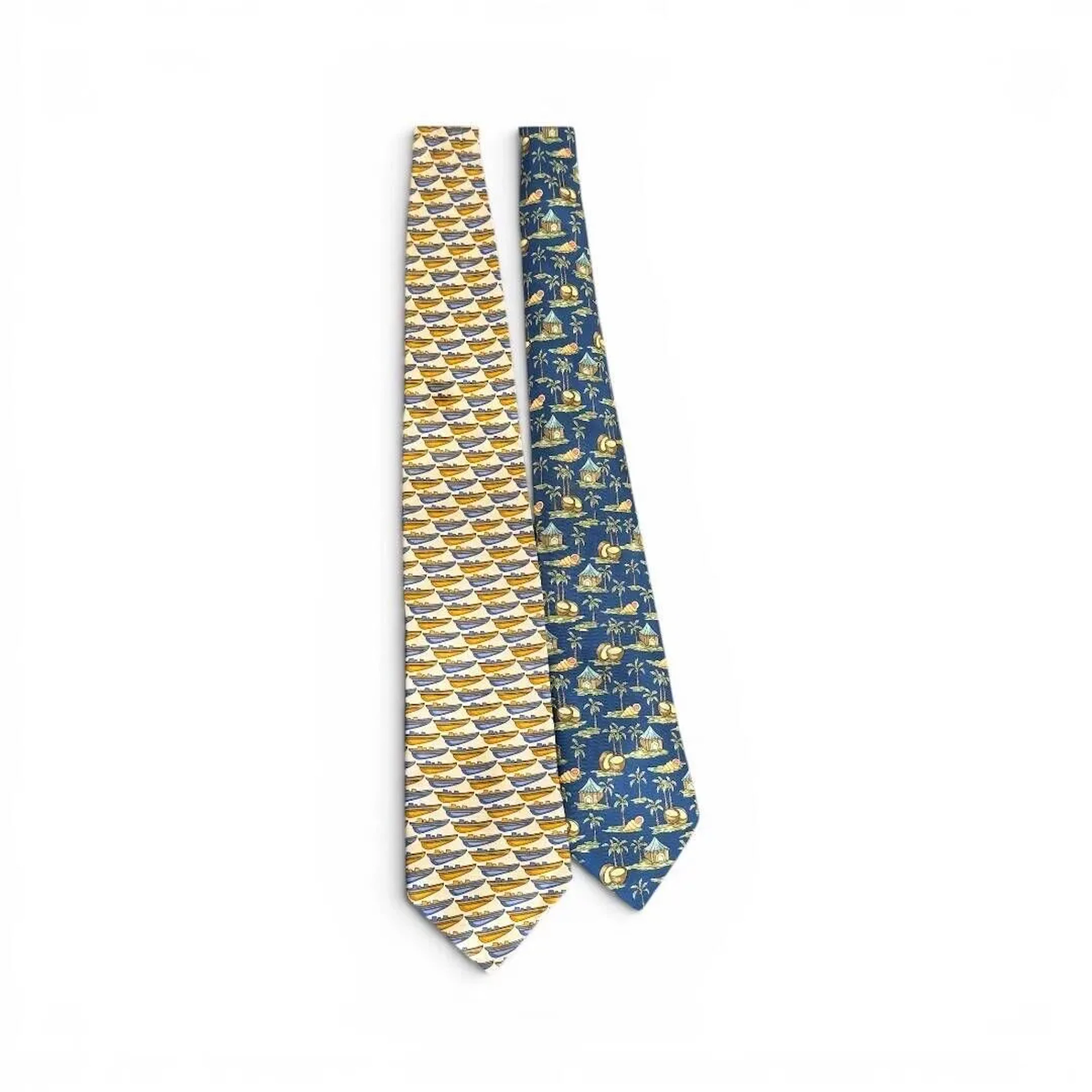 Lot consisting of a GUCCI tie and a HERMES tie Soiling - Lot 288