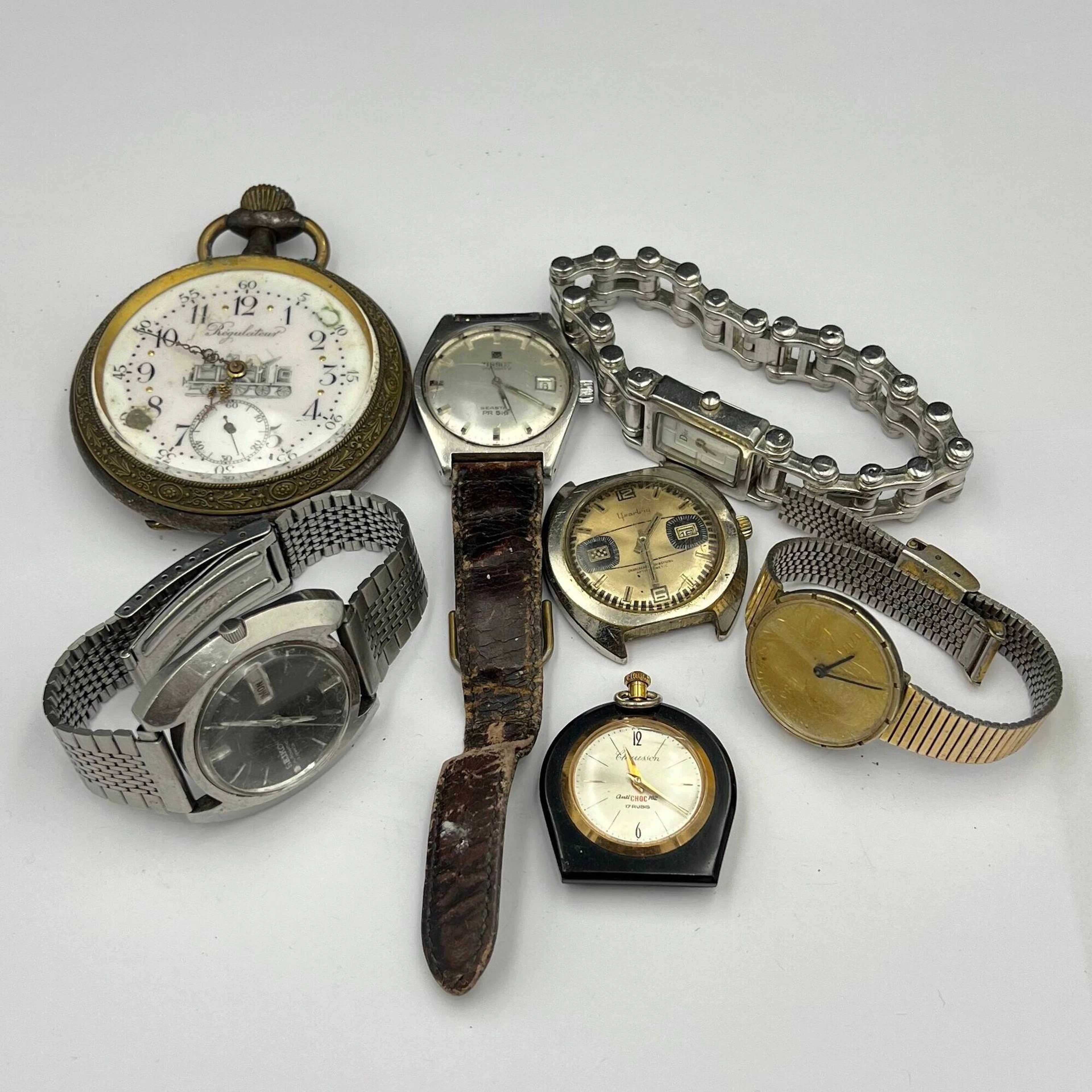 A collection of watches (DIOR, TISSOT, SEIKO, etc.) and a re - Lot 268