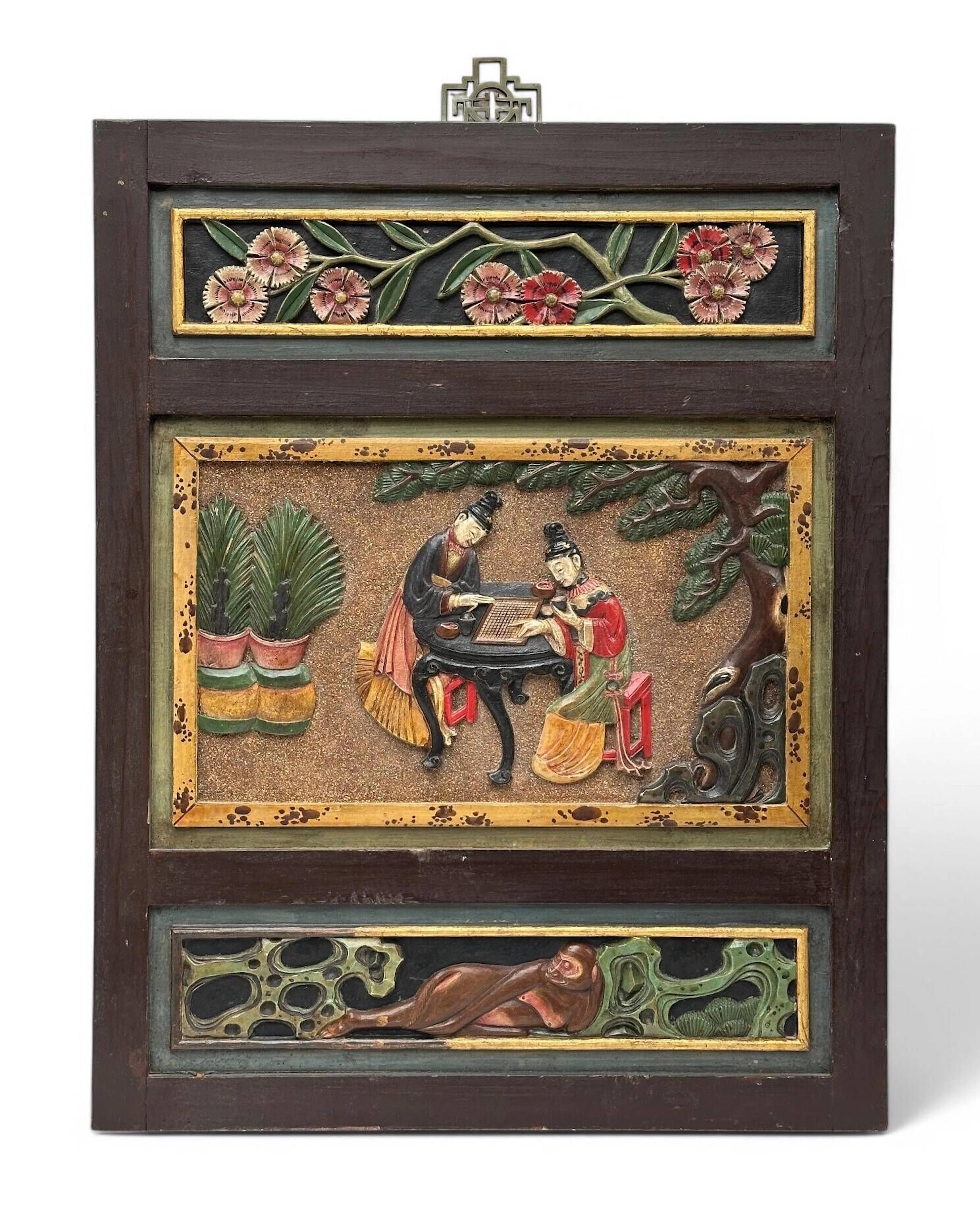 CHINA, first half of the 20th century Panel carved in bas-re - Lot 220