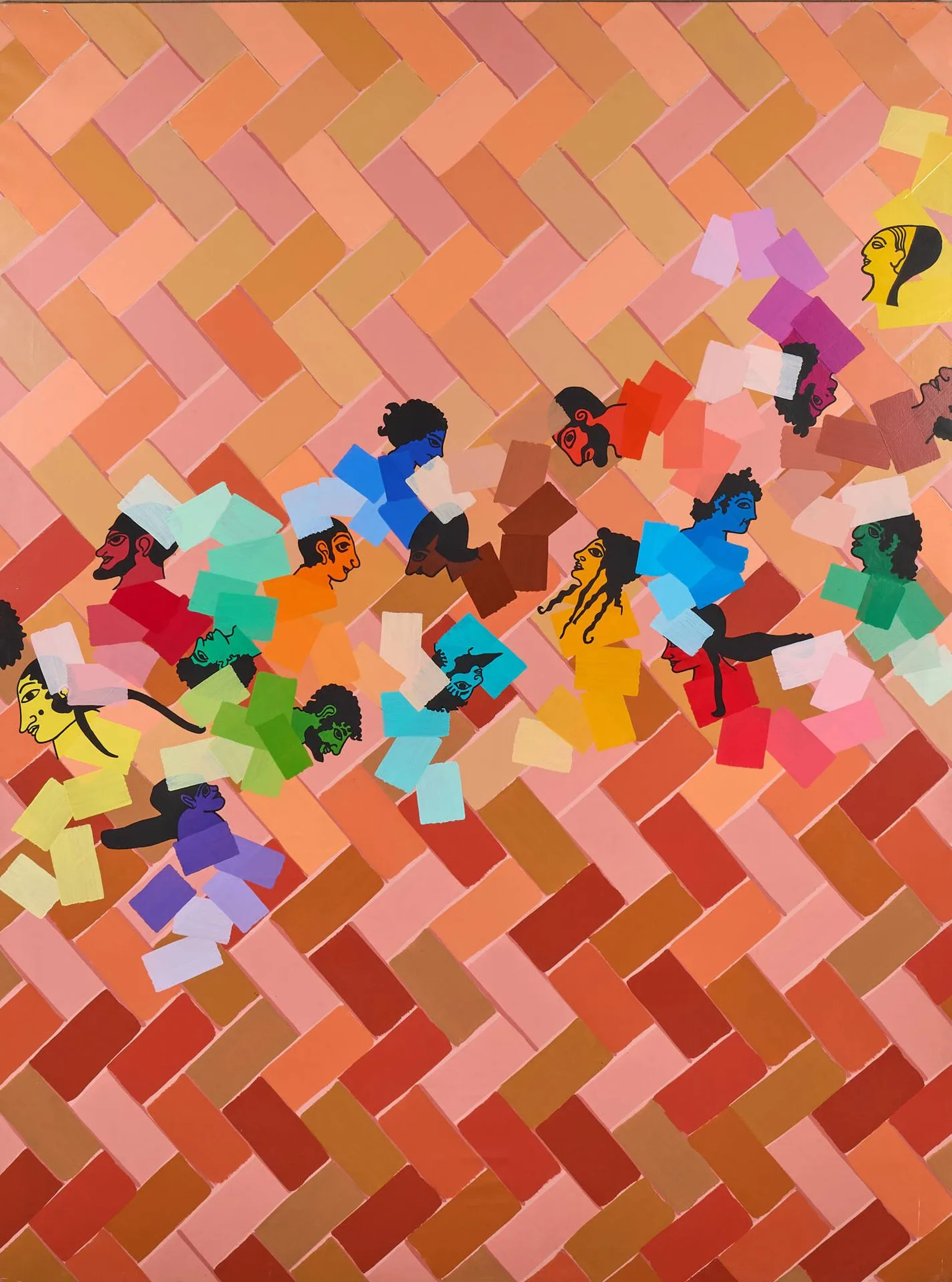 FROMANGER (Gérard). Testa Avanti. Oil on canvas, 1982. - Lot 126