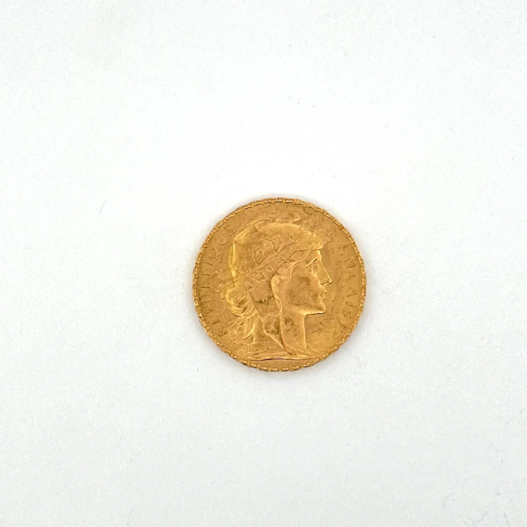 1905 20-franc gold "Rooster" coin. - Lot 172