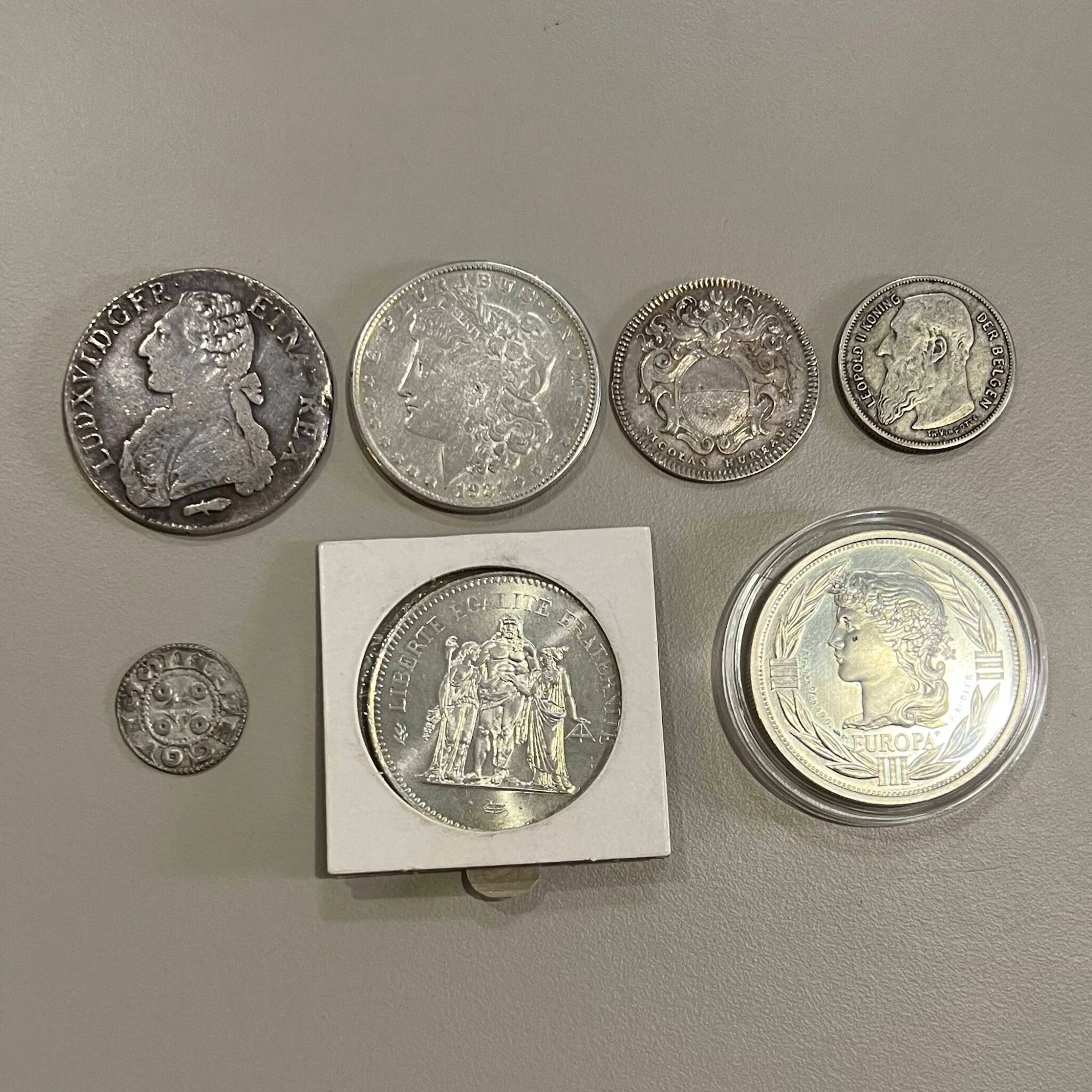 Set of 6 silver coins: - Lot 13