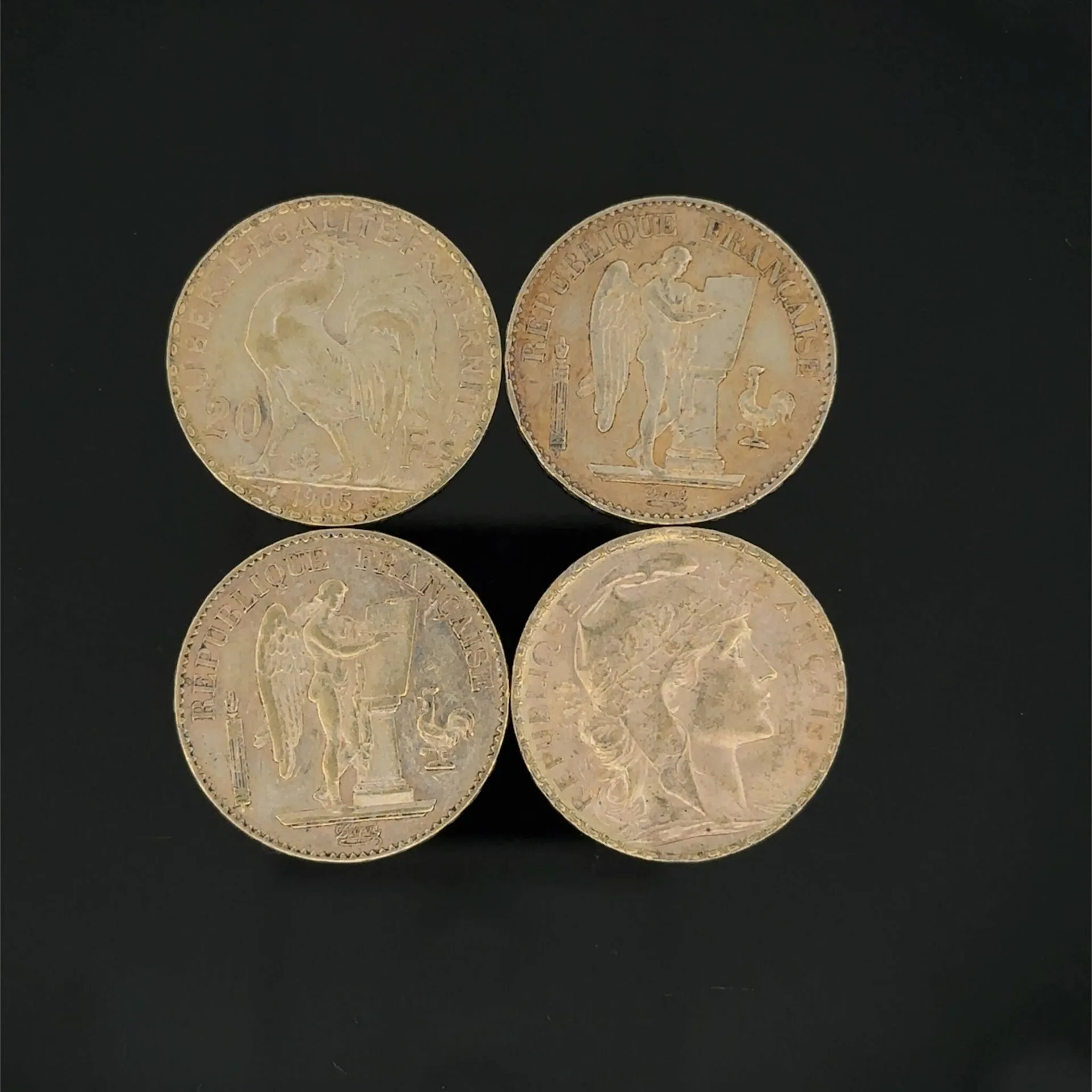 Set of 4 gold coins (900) consisting of: - Lot 2