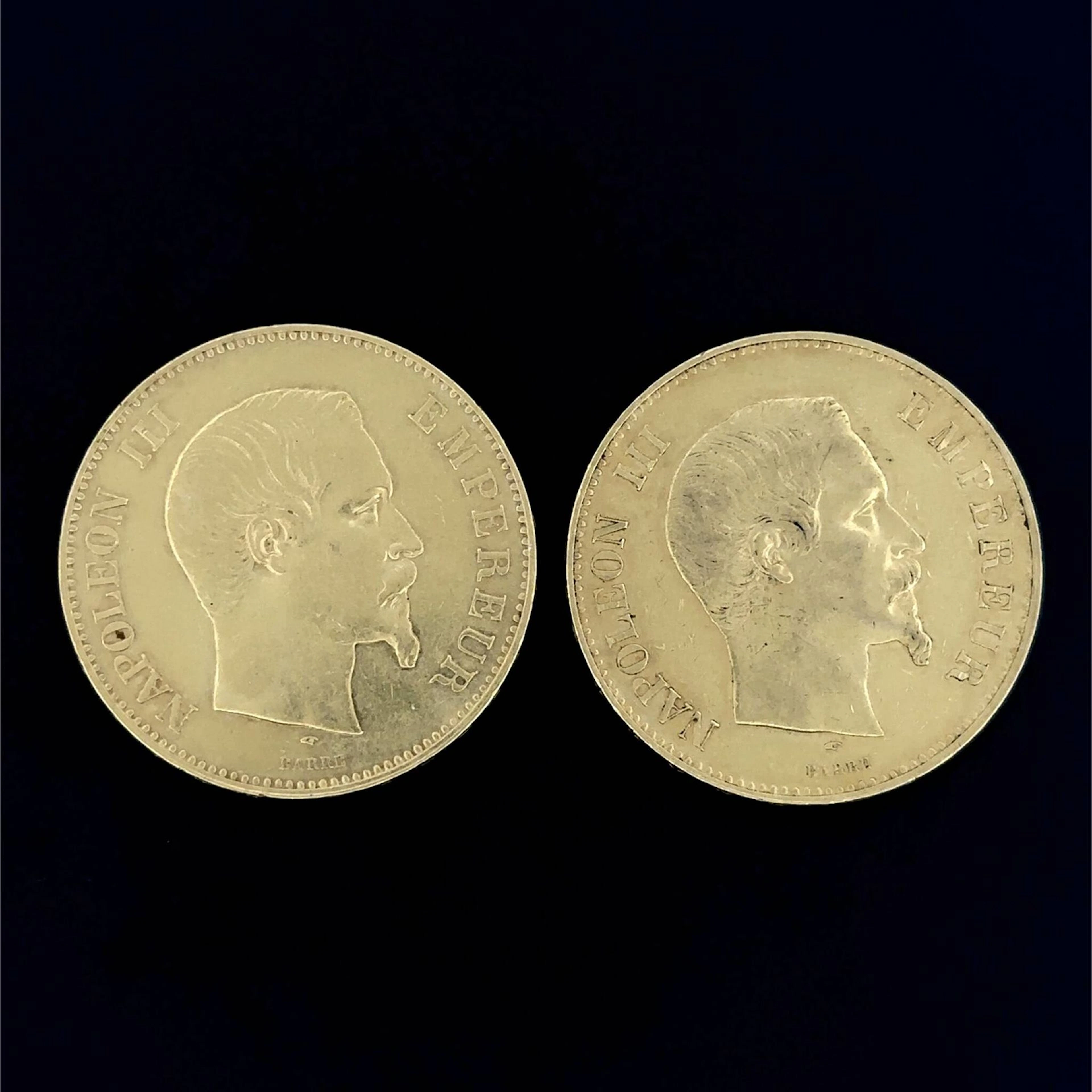 Napoleon III - Set of 2 100-franc gold coins, 1857 A - Lot 130