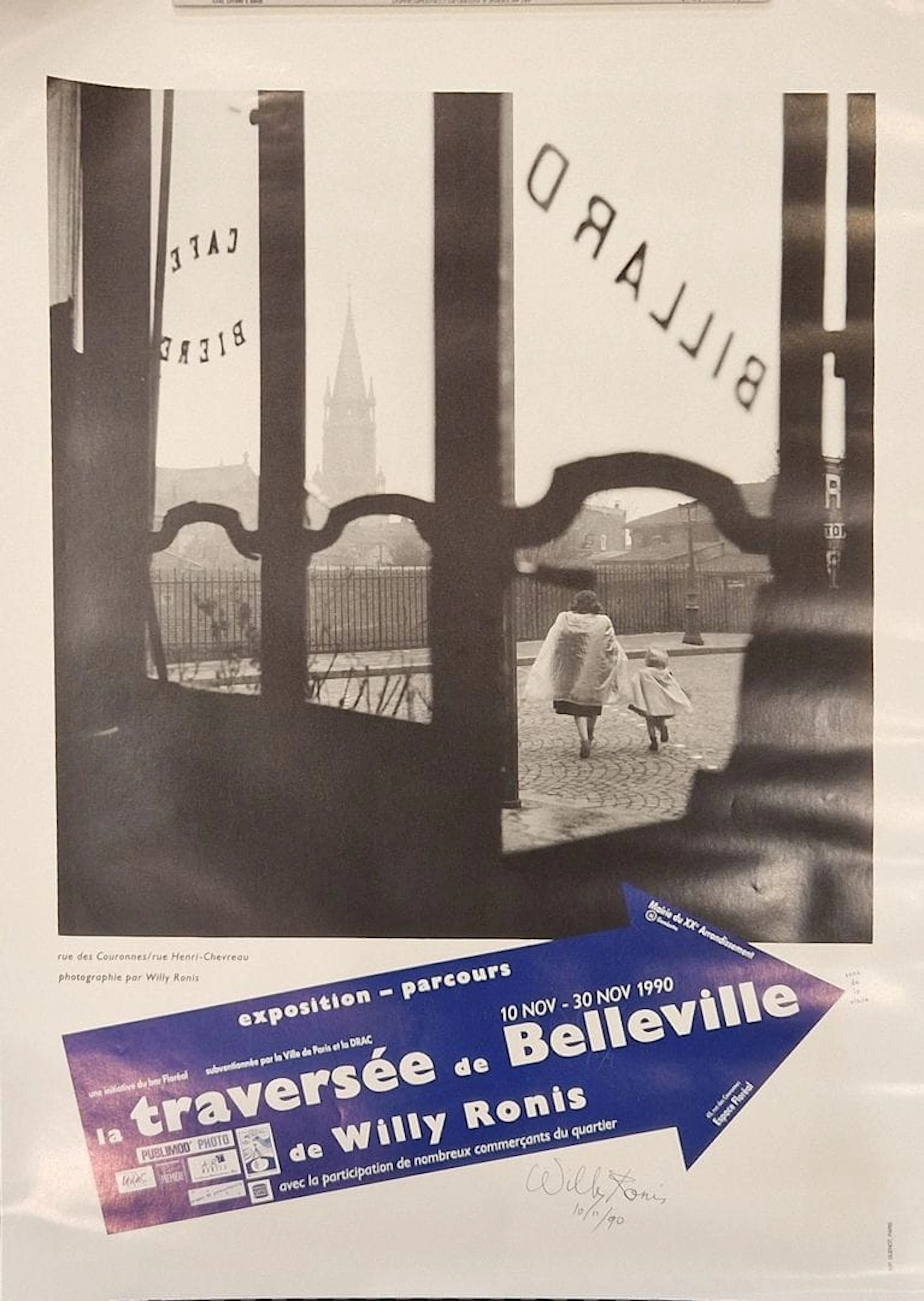 Exhibition poster by photographer Willy Ronis "La traversée - Lot 79