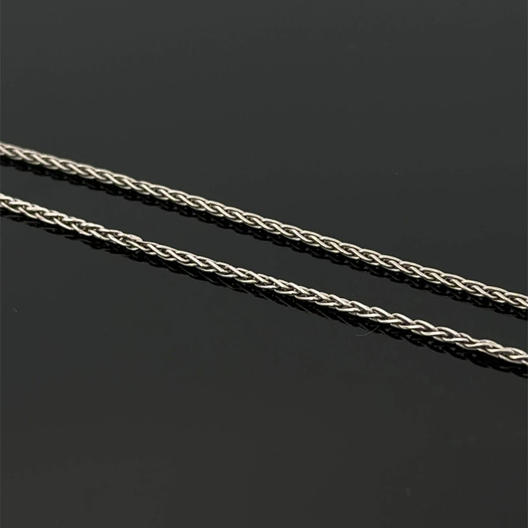 Delicate white gold chain (750). - Lot 222