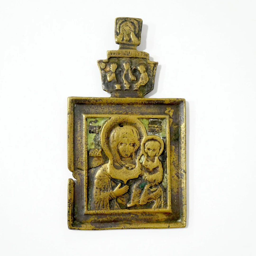 Bronze icon of the Mother of God of Smolensk - Lot 99