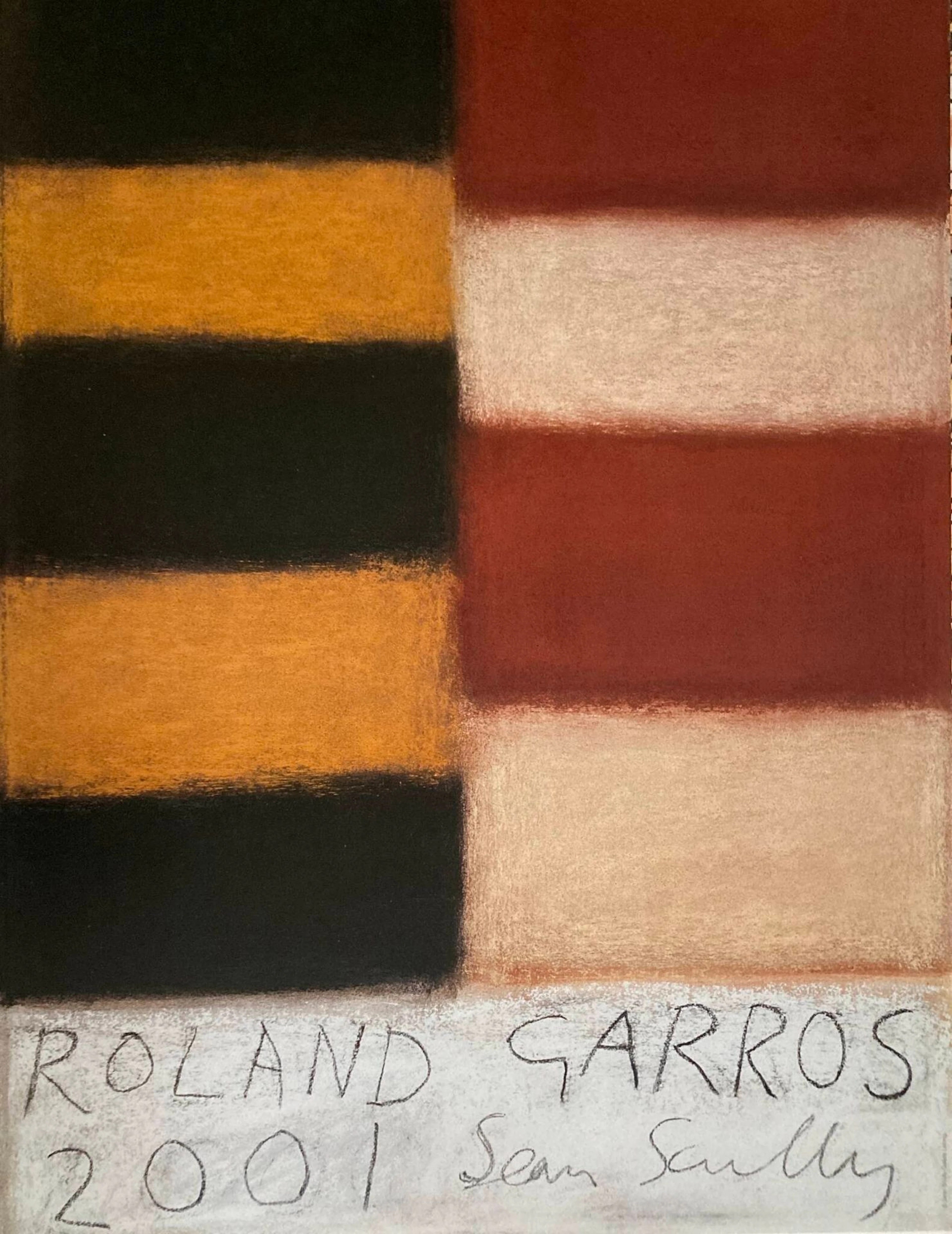 Sean Scully Affiche originale, "Roland Garros 2001", 75 x 57 cm