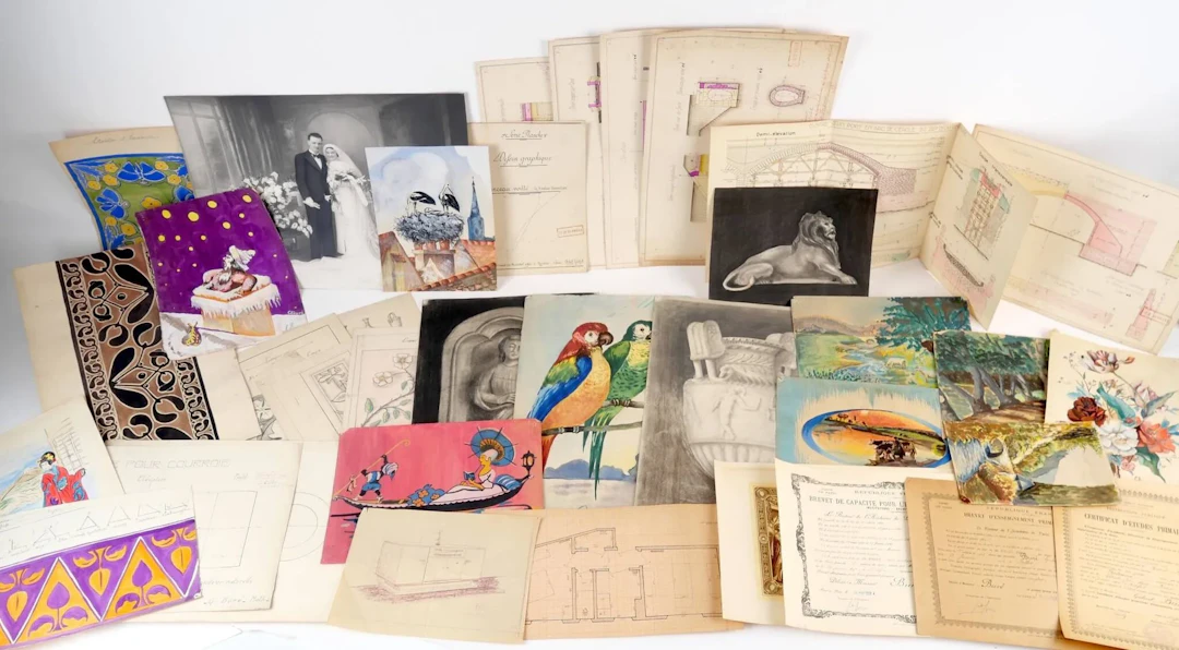 Portfolio containing - Lot 401