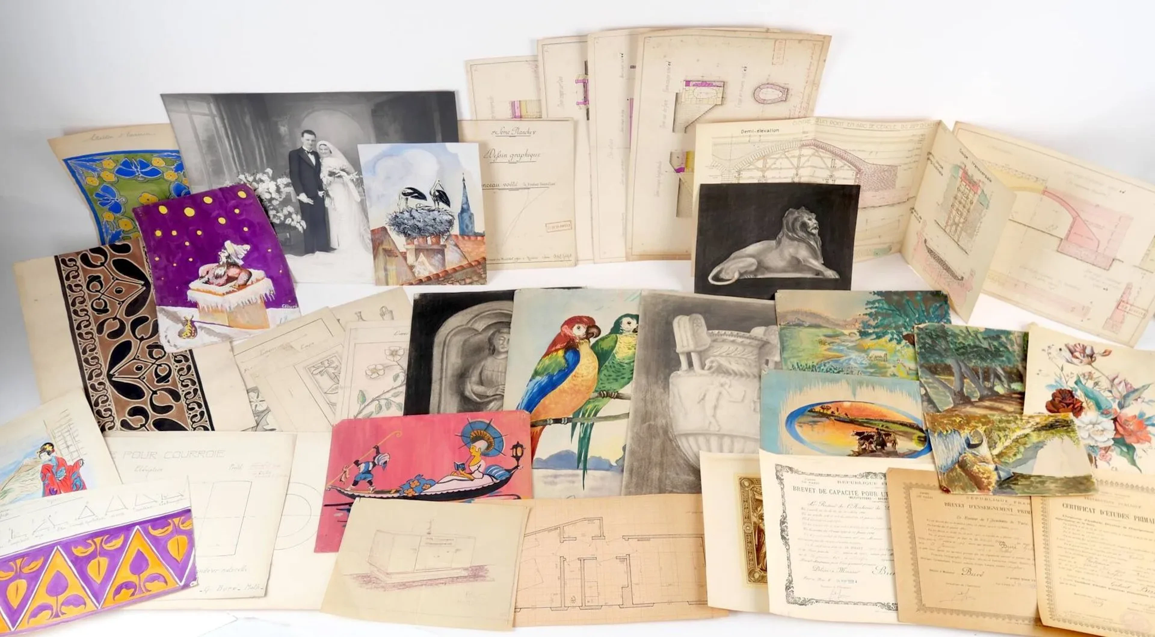Portfolio containing - Lot 401