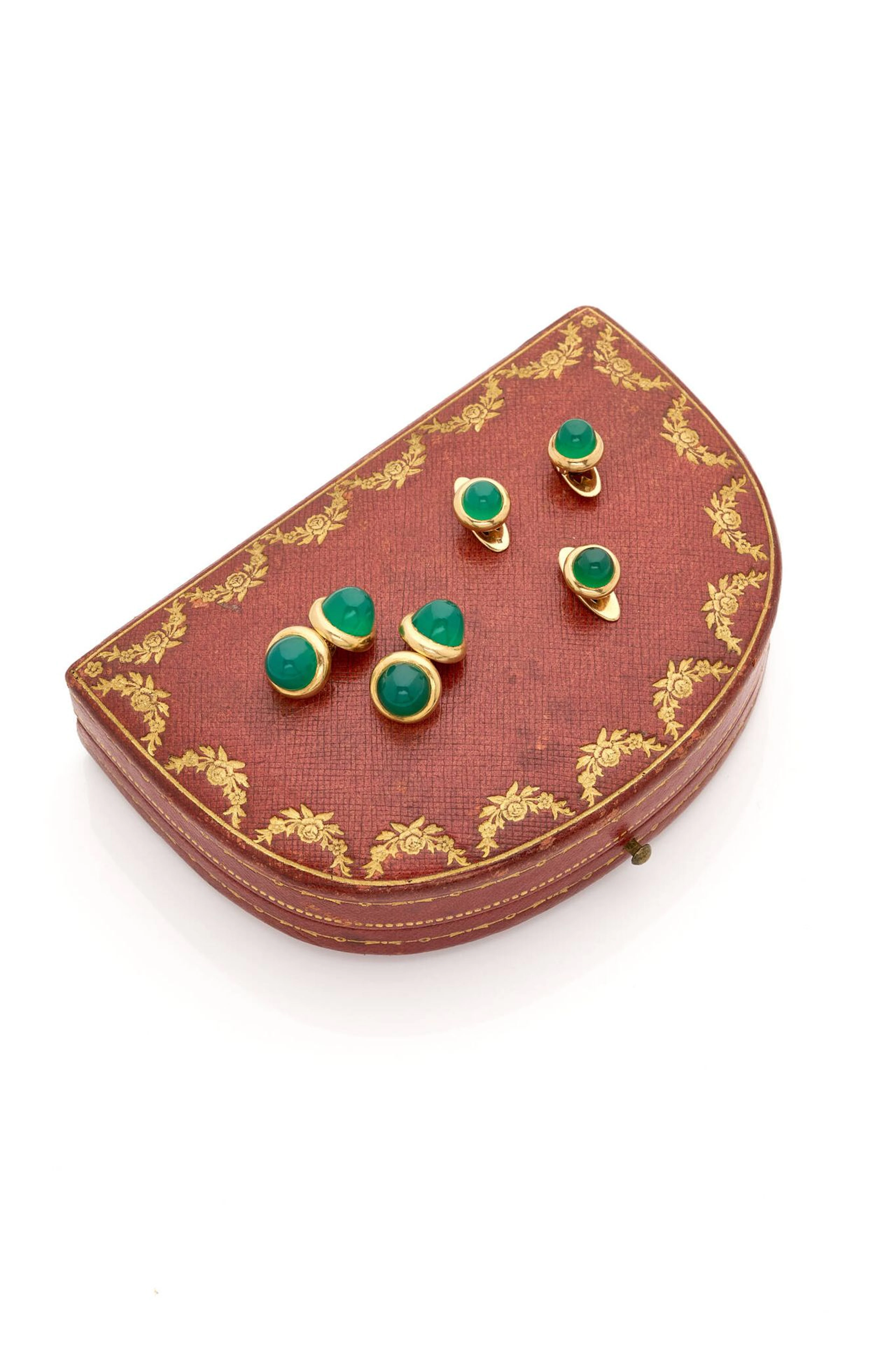 18k gold (750e) tuxedo set, consisting of a pair of cufflink - Lot 191