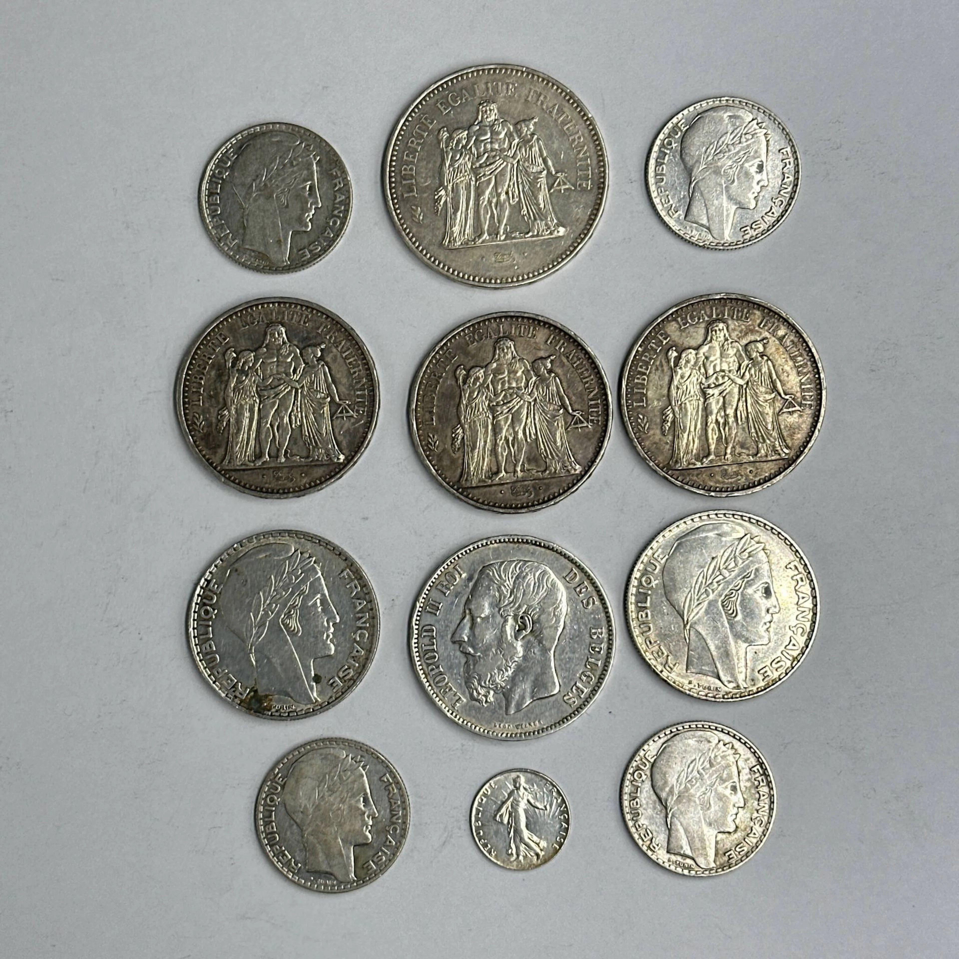 Set of 12 silver coins: - Lot 76
