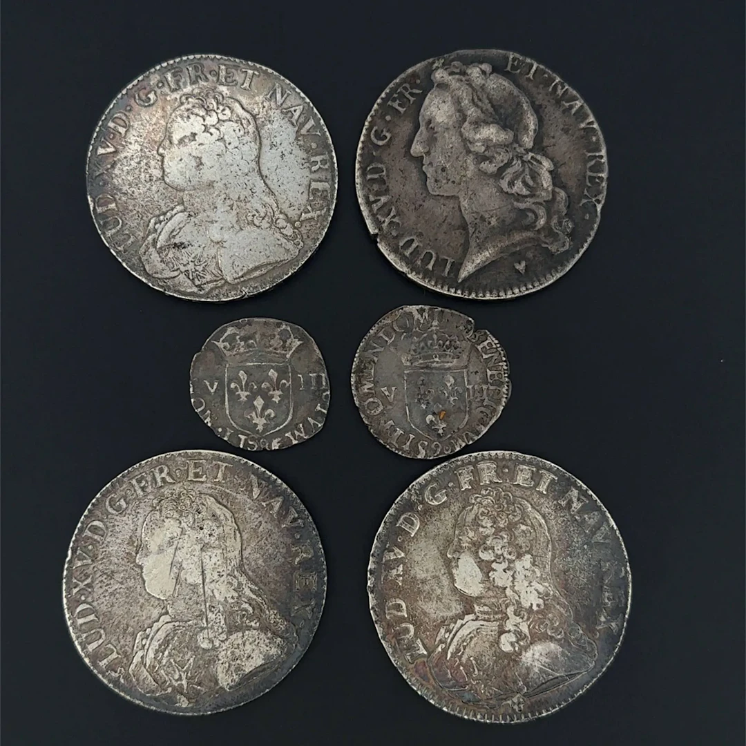 Set of 6 royal silver coins. - Lot 31