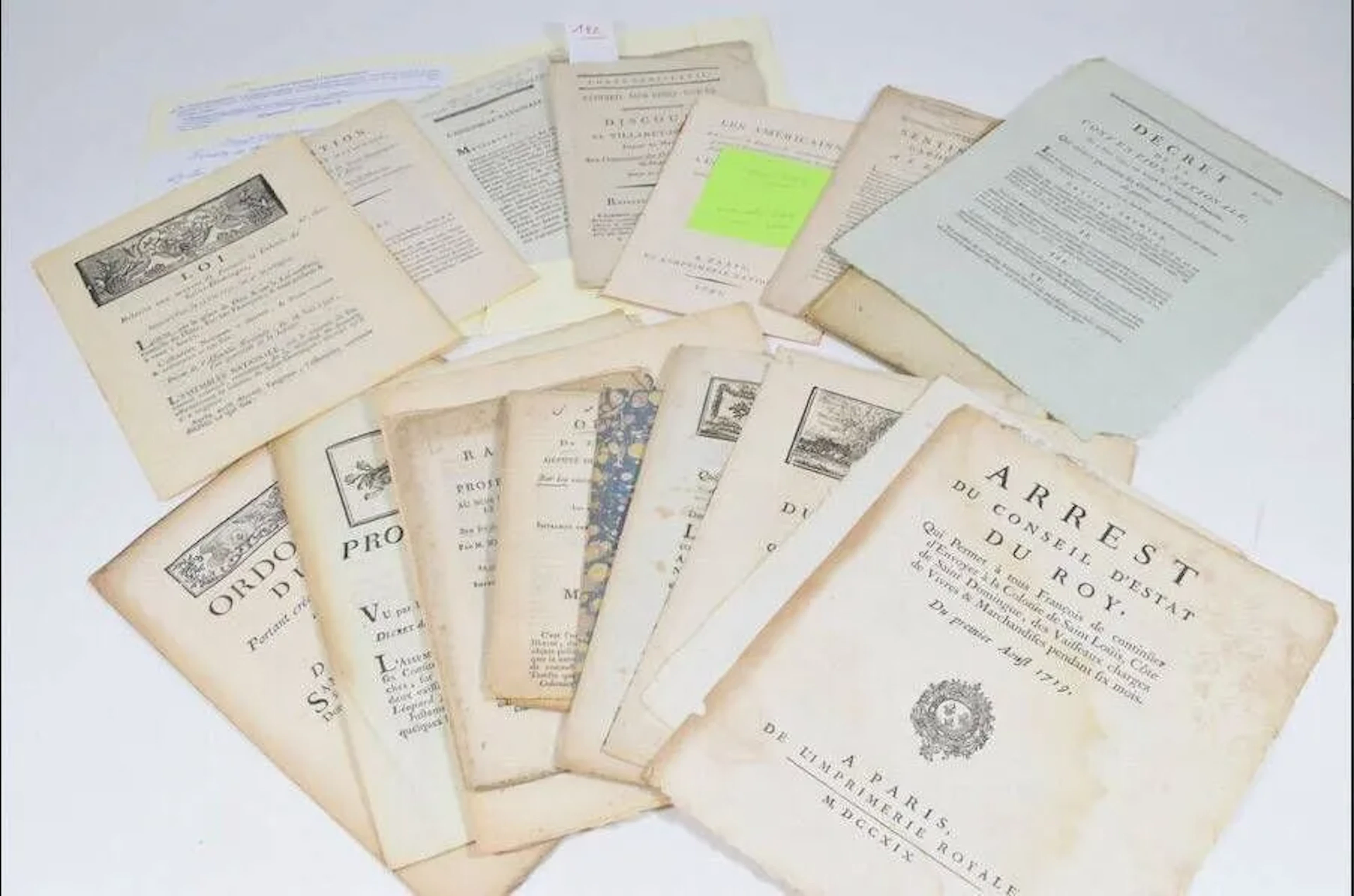SAINT-DOMINGUE. - Important set of 17 pamphlets, mainly text - Lot 298