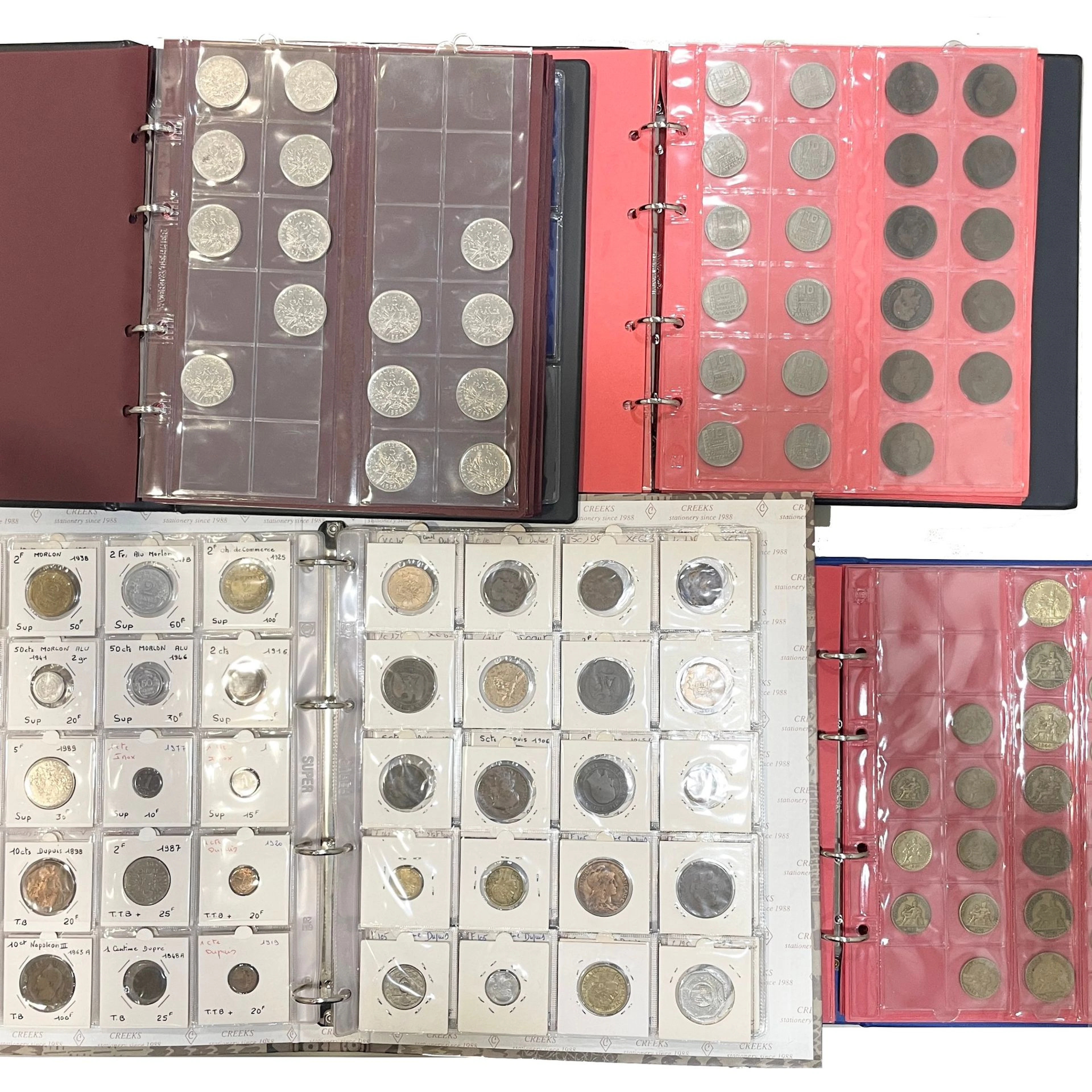A modest collection of French coins made of base metals, ran - Lot 87
