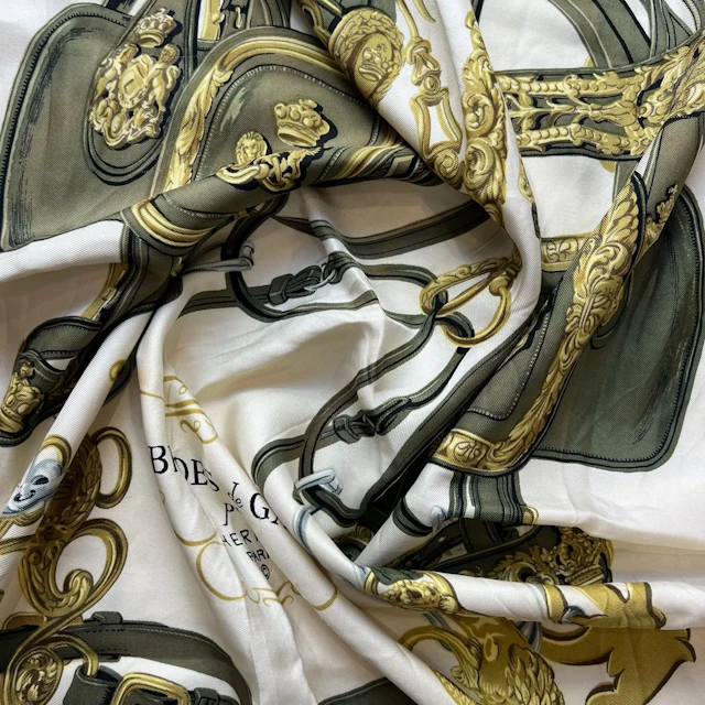 HERMÈS PARIS Square in silk twill "Brides de gala" after a d - Lot 186