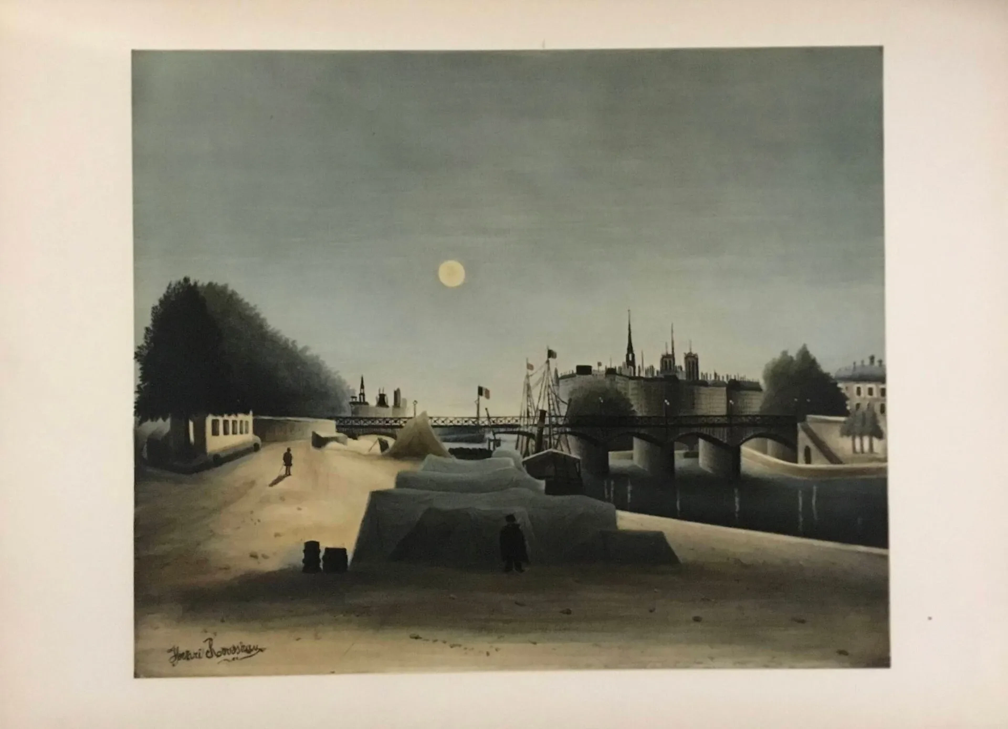 ROUSSEAU Henri "dit le Douanier" (d'après) lithographie sur velin d'Arches. Format 54 x 75 cm