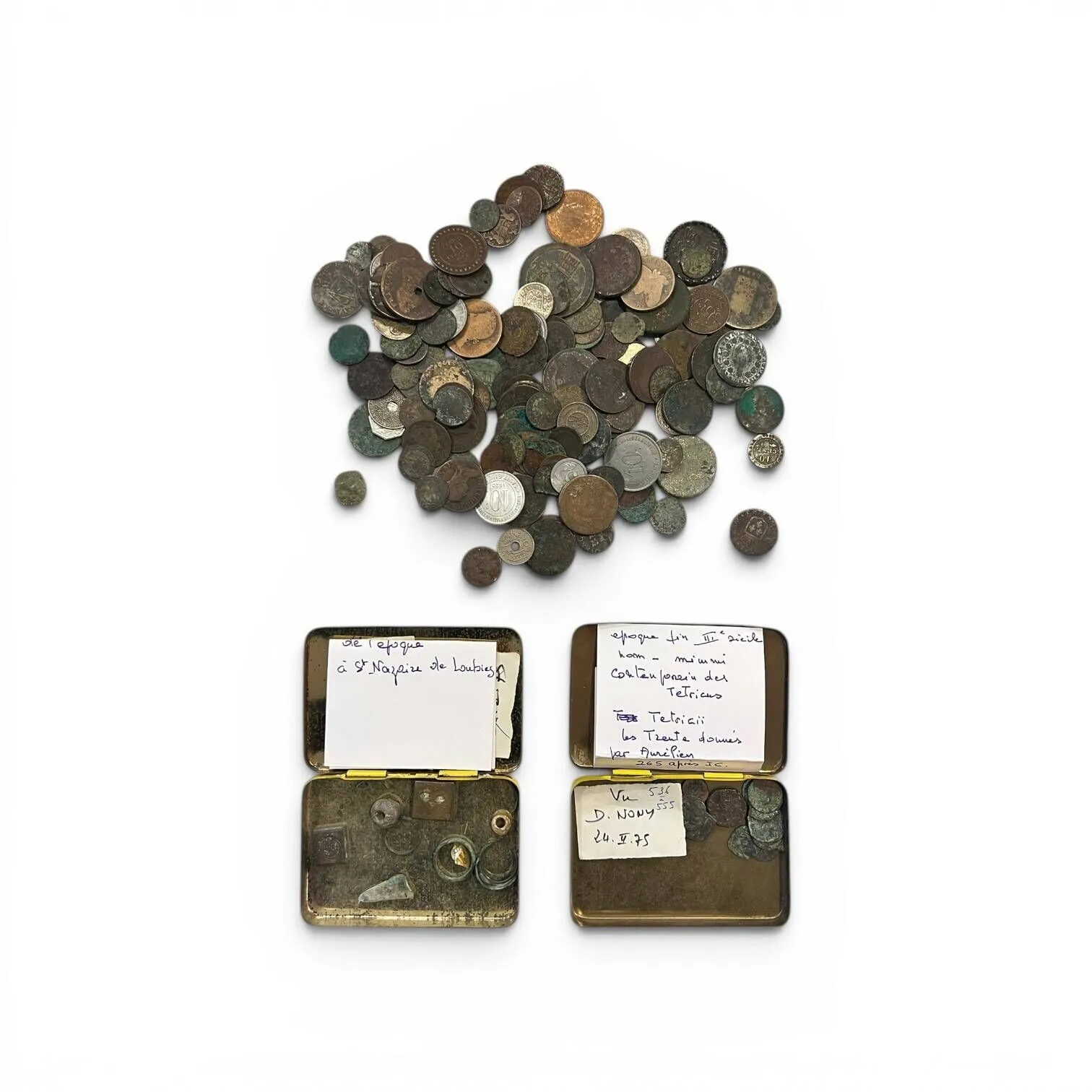 Box containing various base metal parts - Lot 24