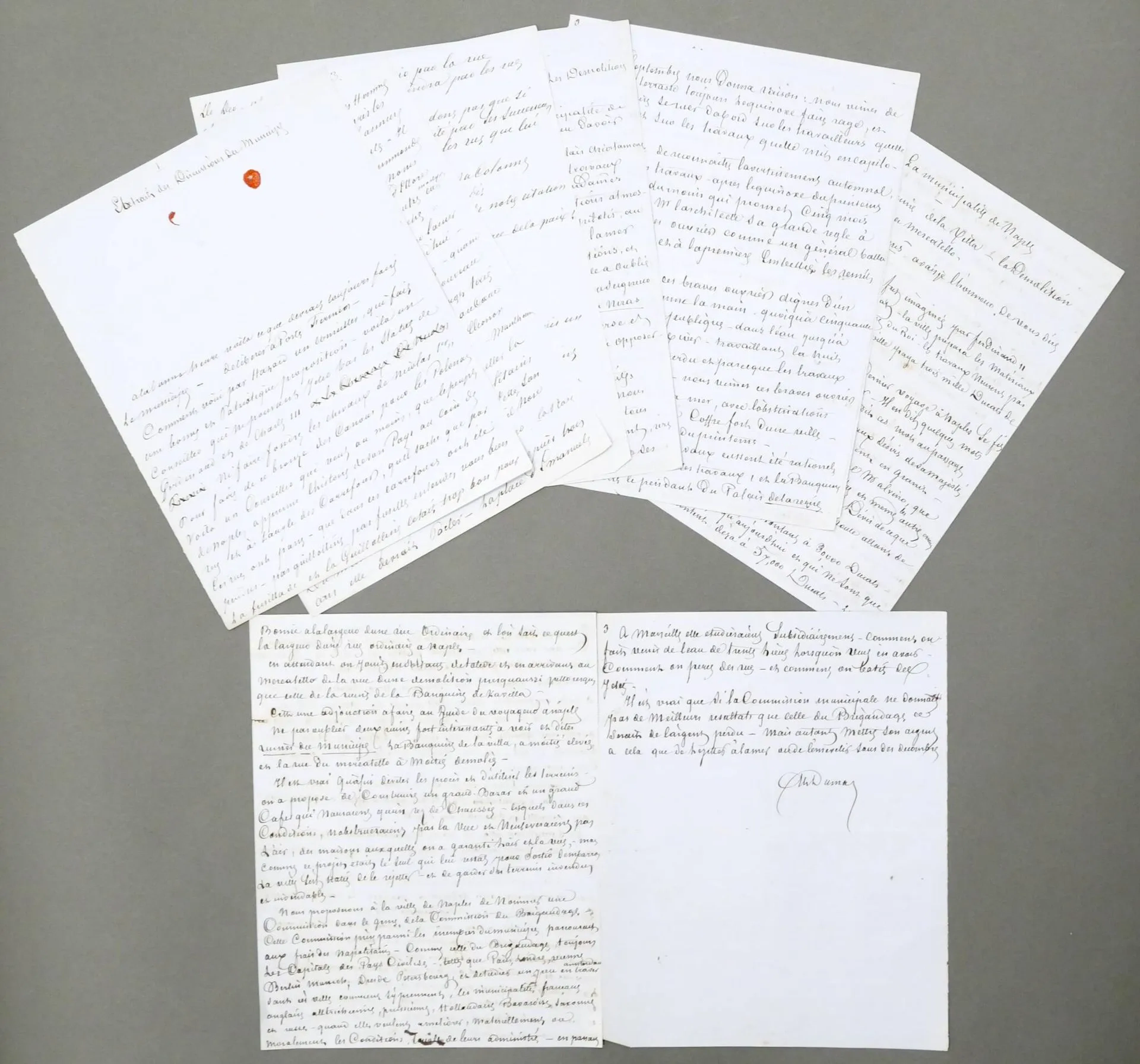 DUMAS, Alexandre (1802-1870). Set of 3 autograph manuscripts - Lot 335