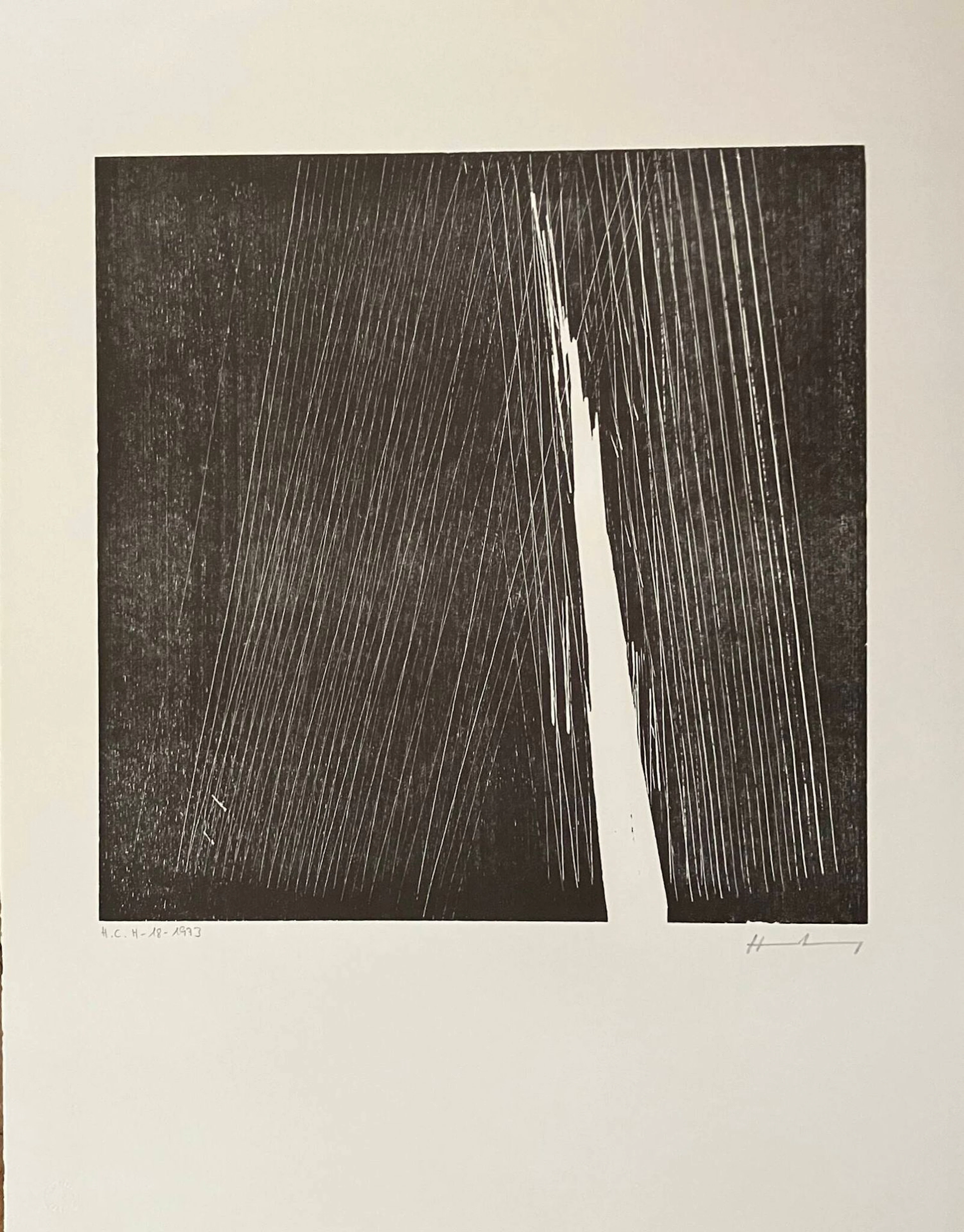 HARTUNG Hans etching H-18-1973, signed lower right, 65.5 x 5 - Lot 414