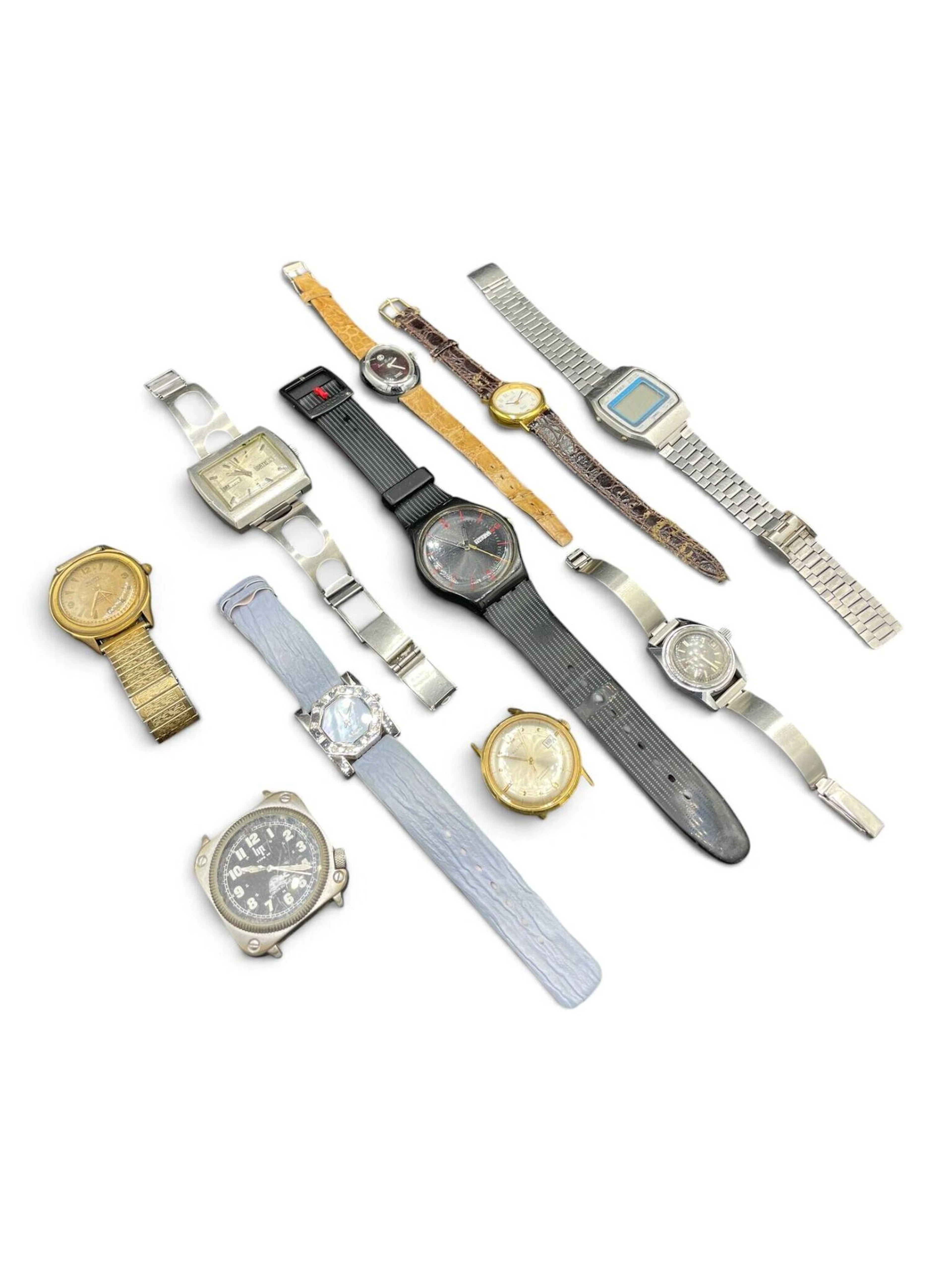Set of 10 watches, including YEMA, LIP, SWATCH, etc. - Lot 135