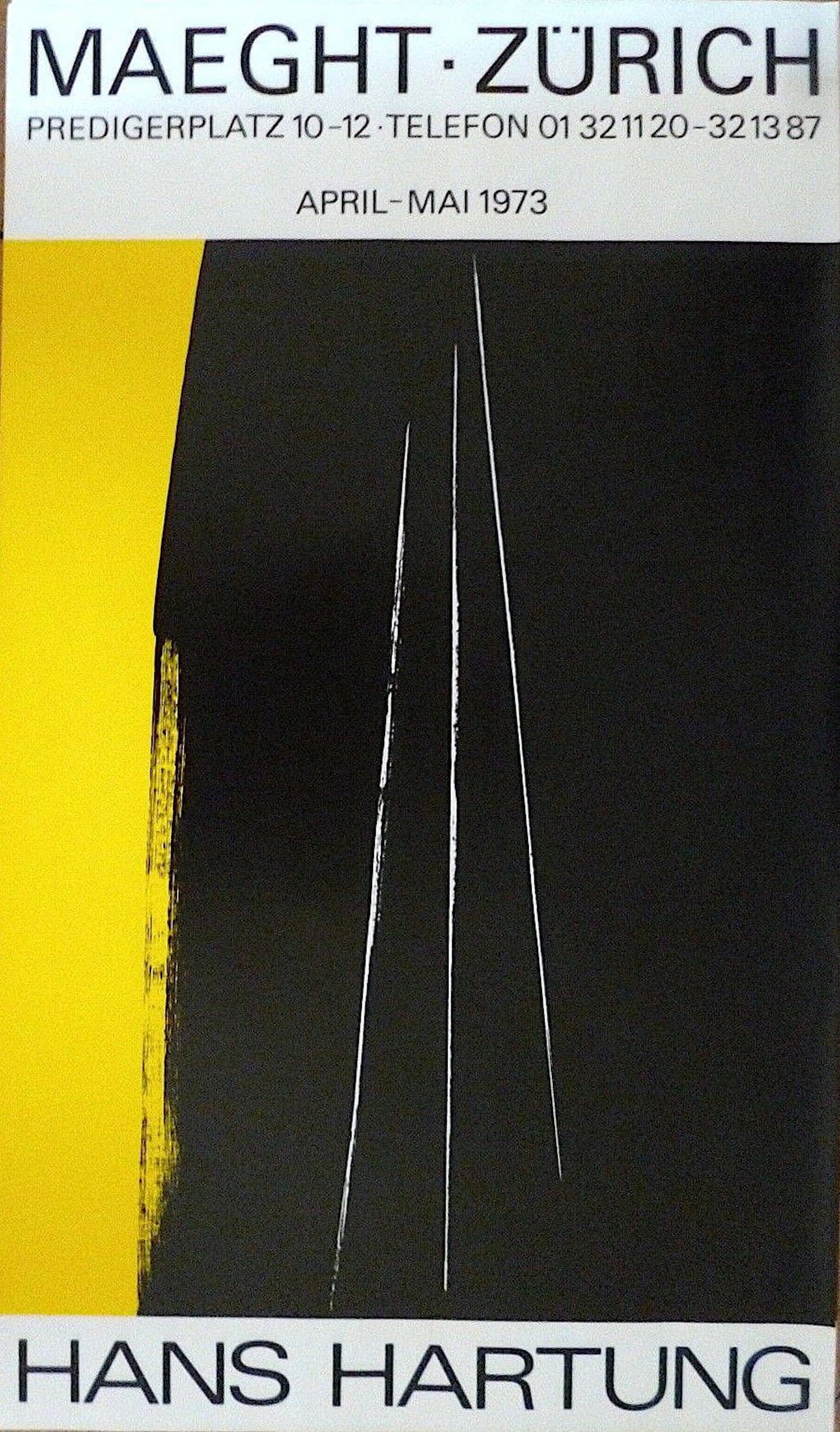 HARTUNG Hans Original poster lithograph 1973, printed for an - Lot 197