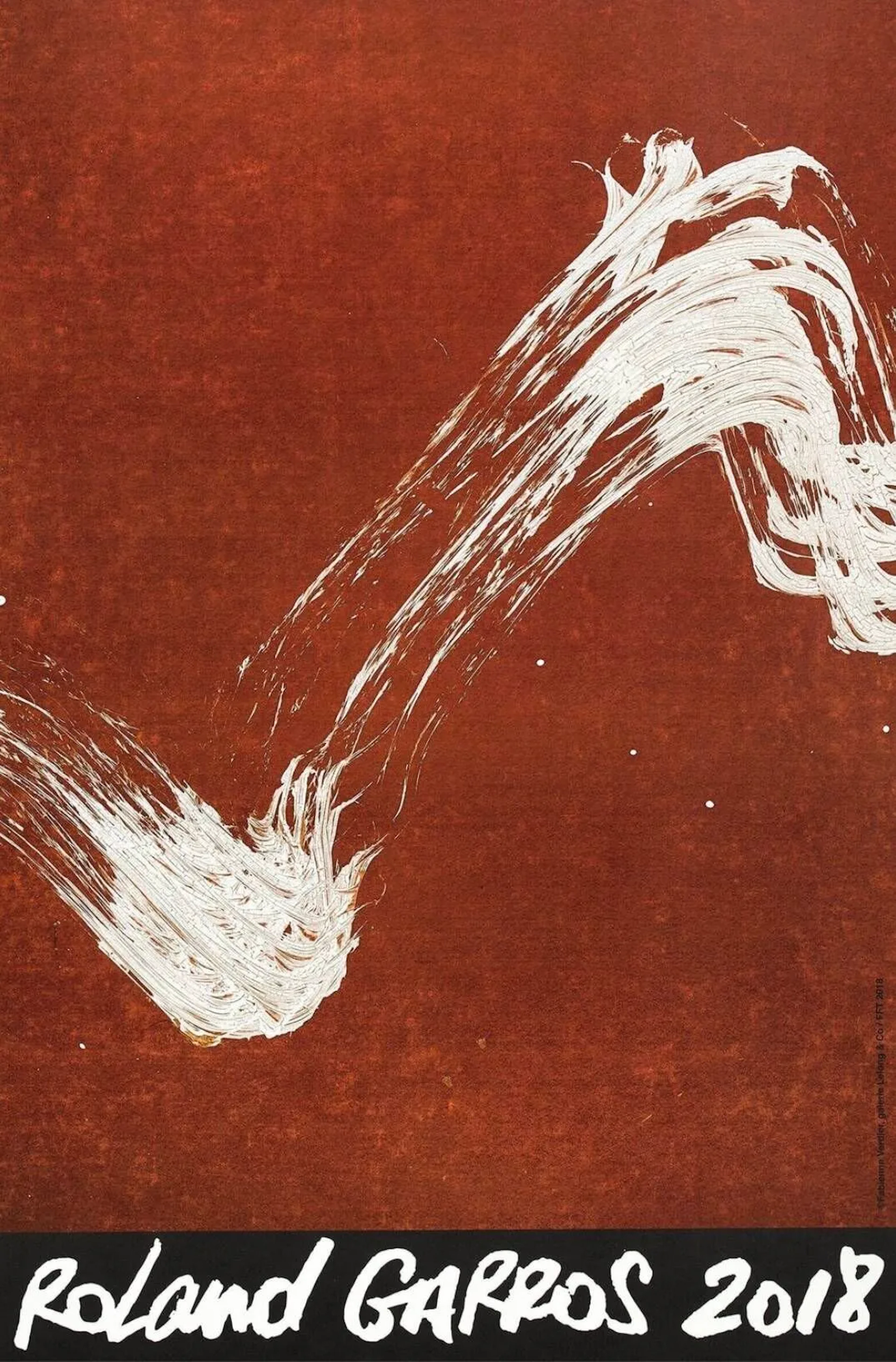 Fabienne Verdier Affiche originale, "Roland Garros 2018", 53 x 80 cm