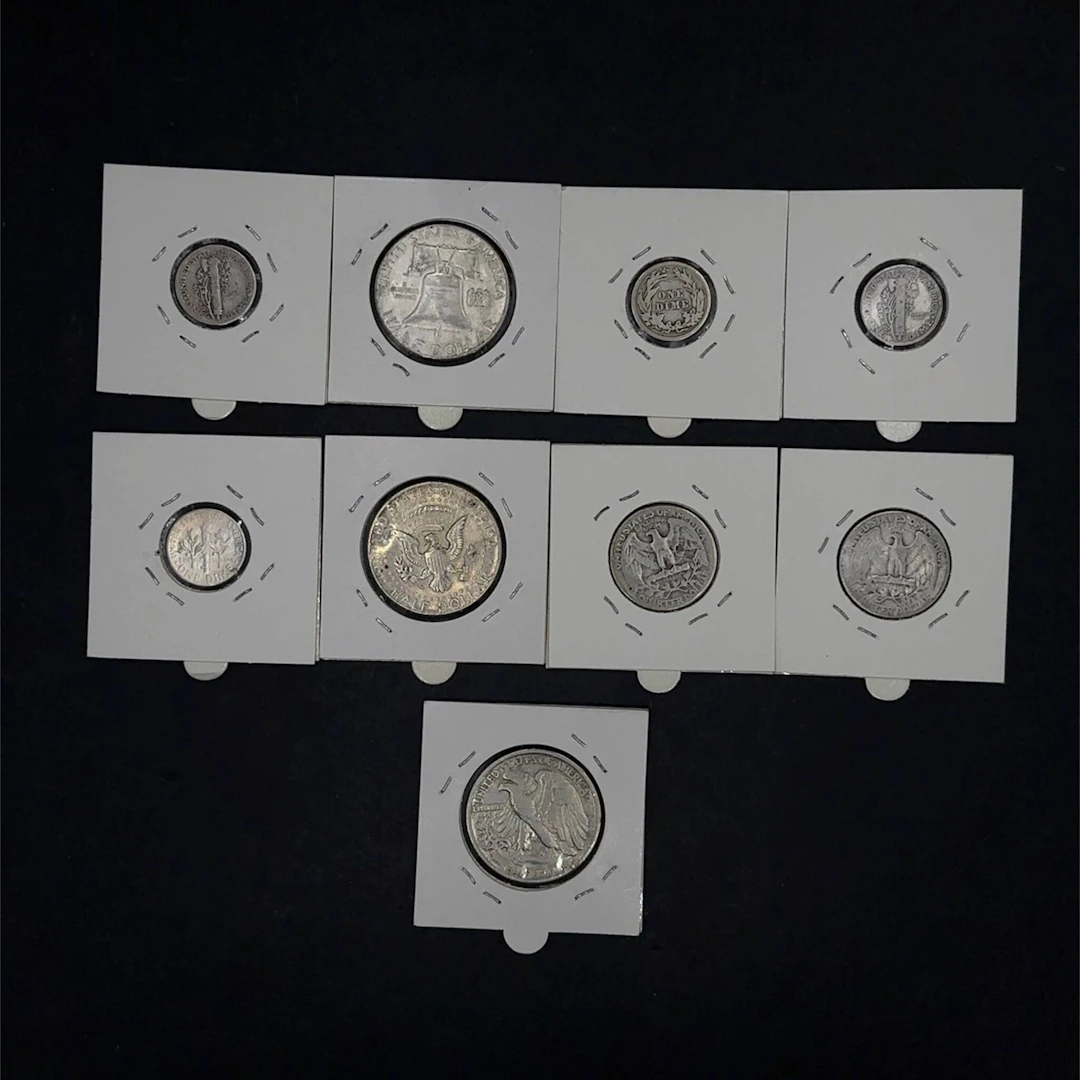 United States—Set of approximately 40 silver fractional coin - Lot 148