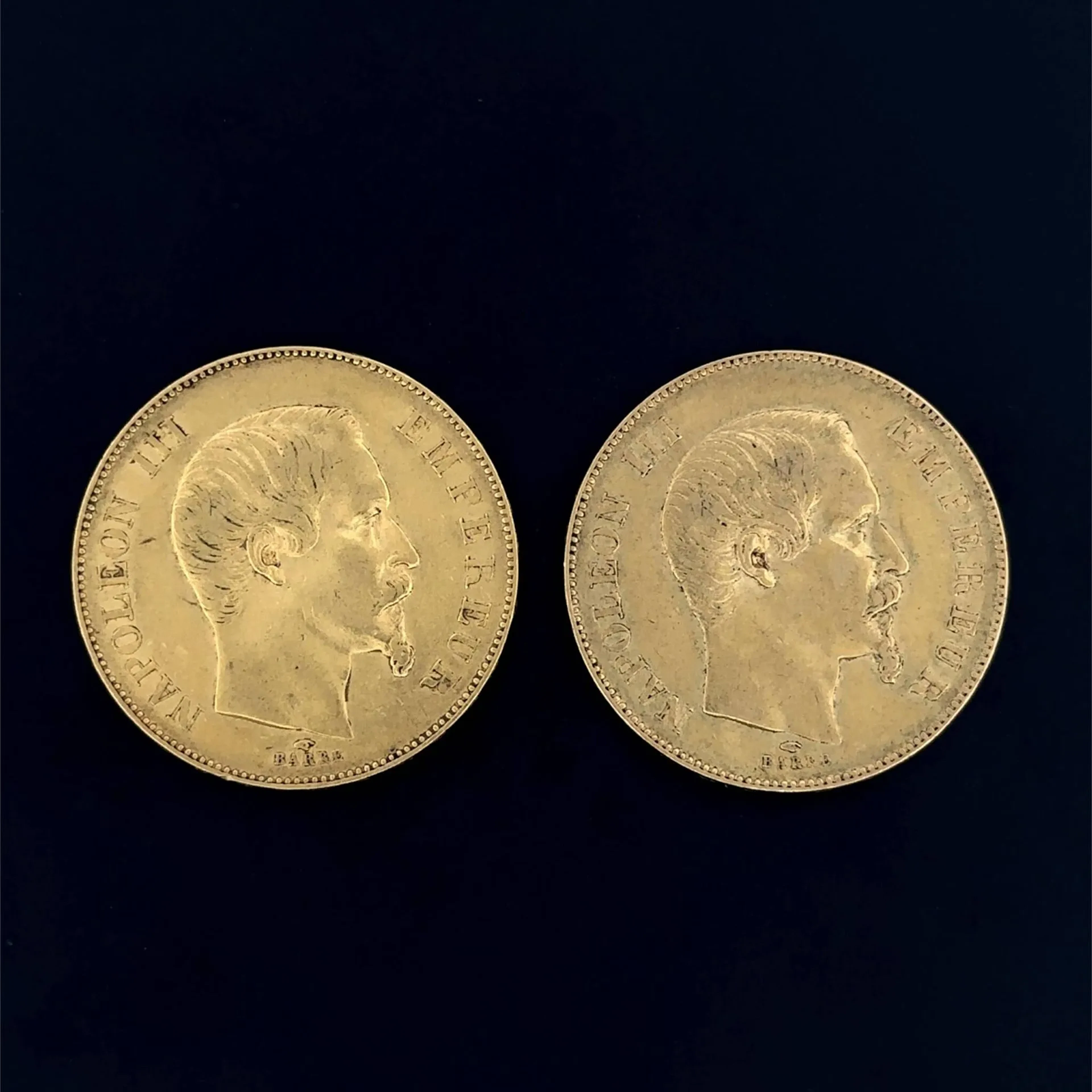 Napoleon III - Set of 2 50-Franc coins, 1856 A - Lot 133