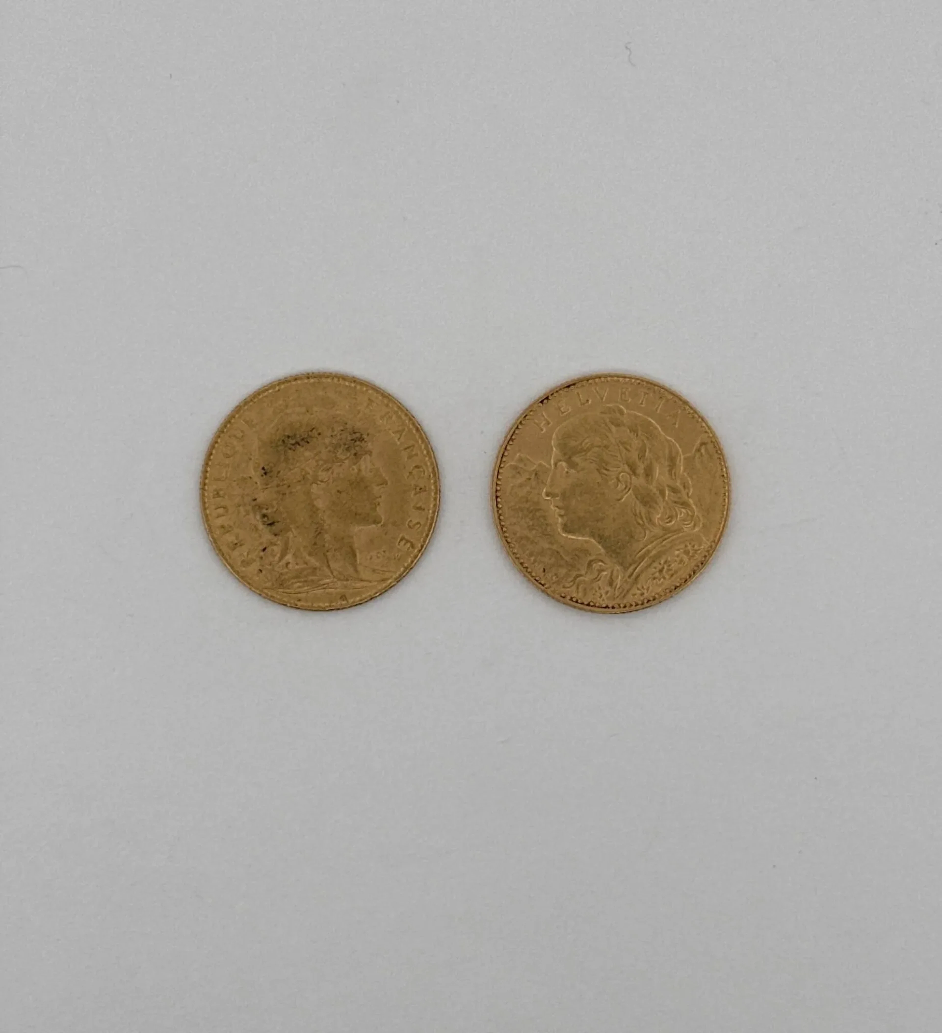 Set of 2 10-franc coins: - Lot 5