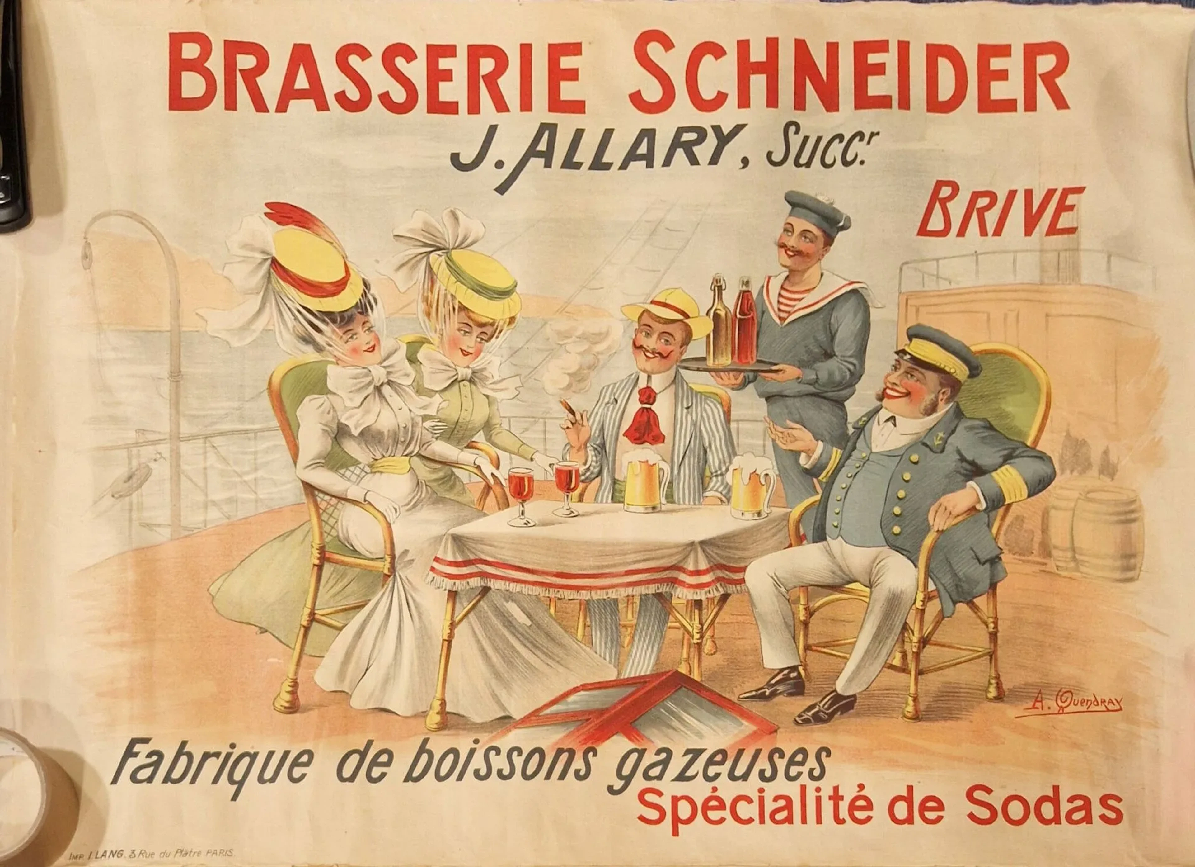 Brasserie Schneider - J. Allary, Brive. Soft drink factory, - Lot 78