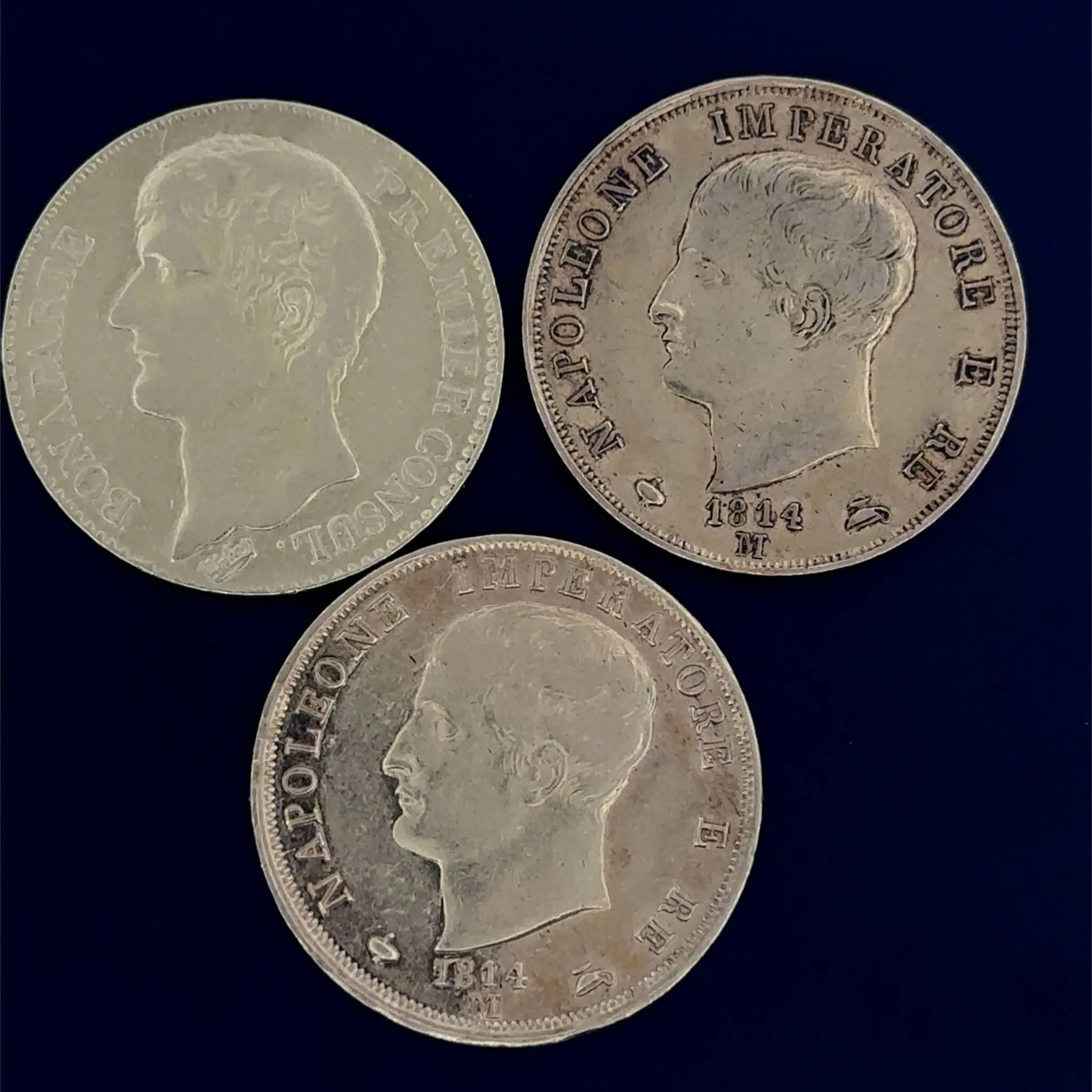 Set of 3 40-franc gold coins: - Lot 114