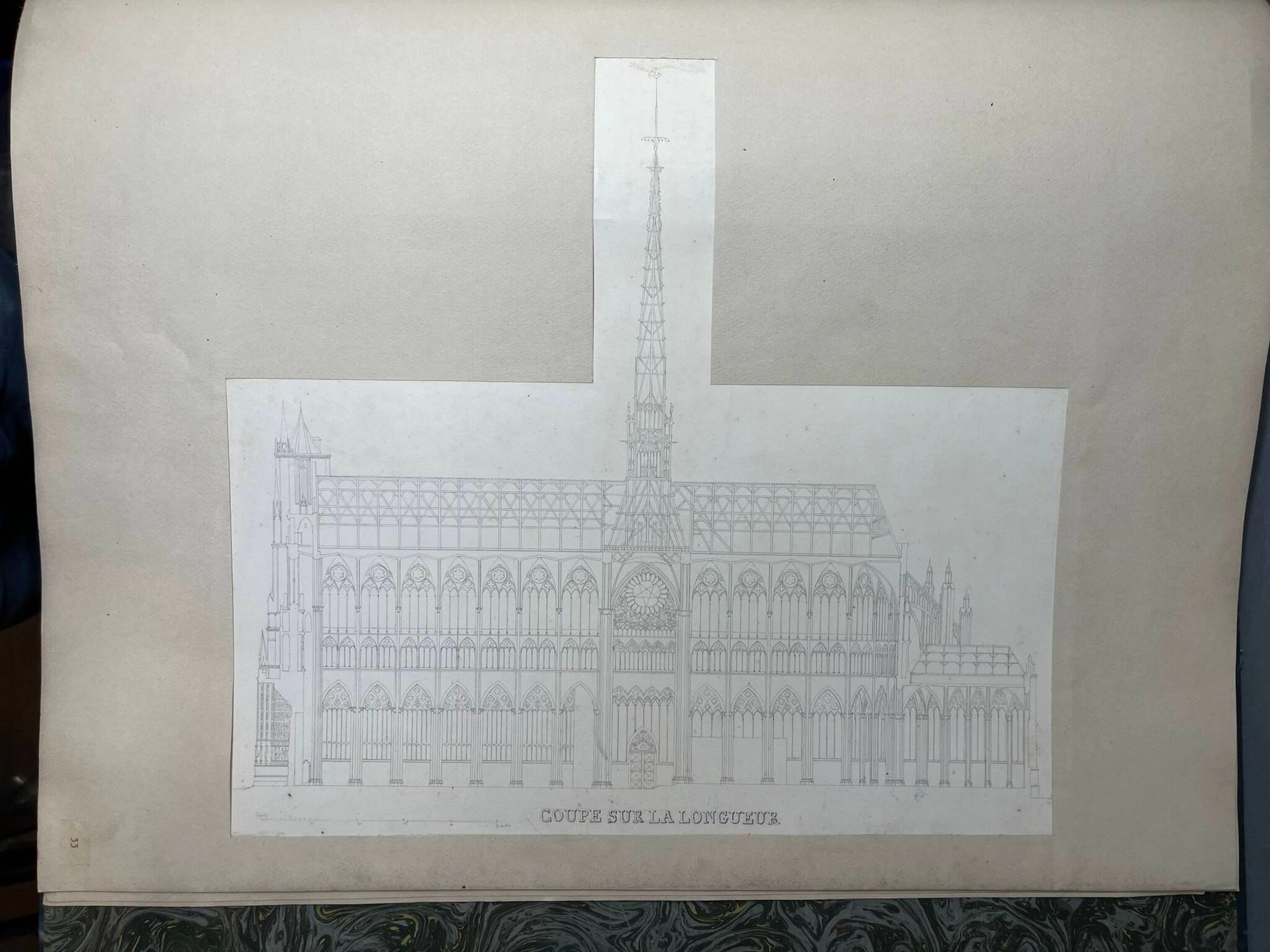 Album containing 51 views, plans, elevations and sections of - Lot 229