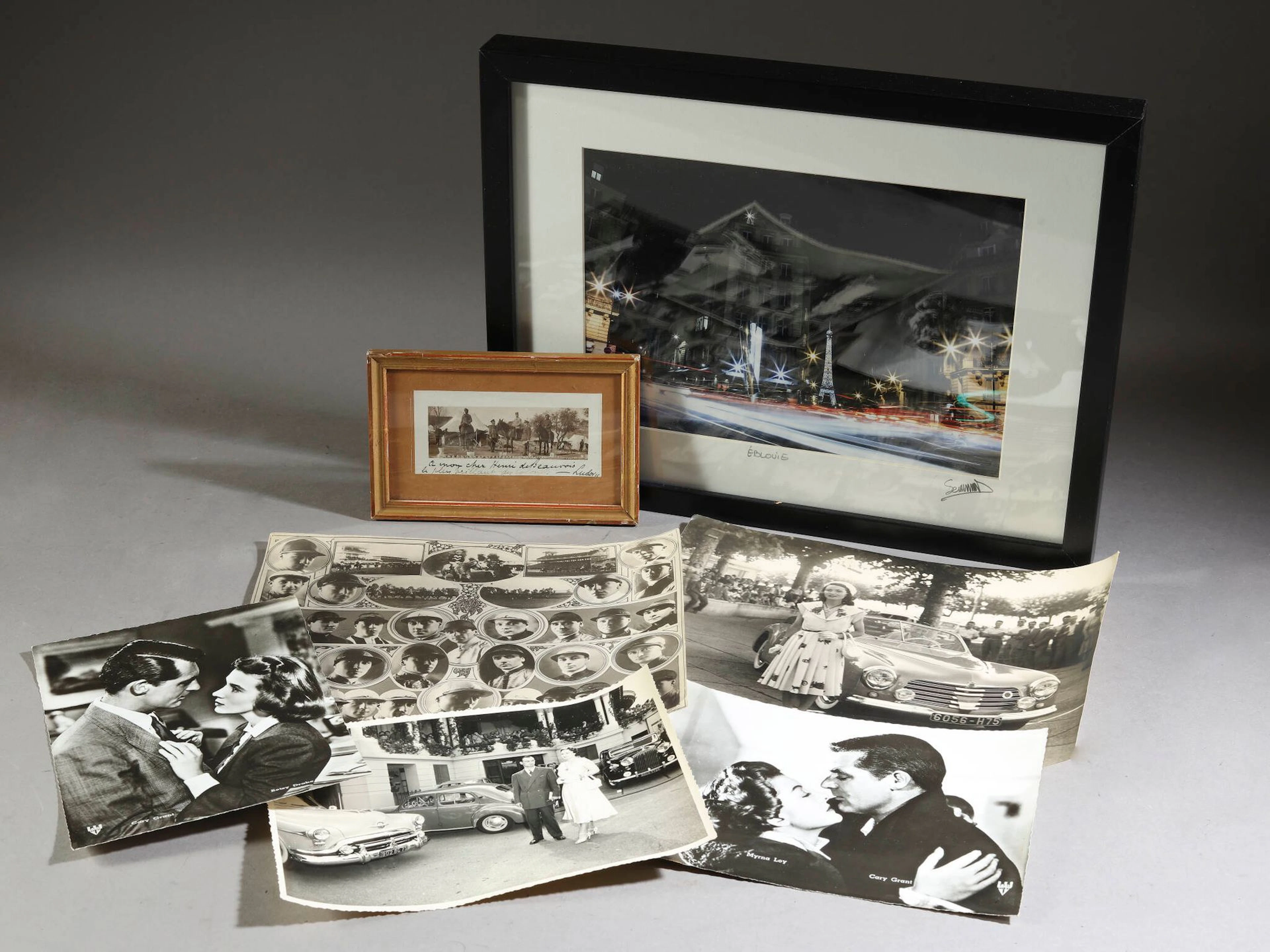 Set of miscellaneous photographs: one framed print with hand - Lot 833