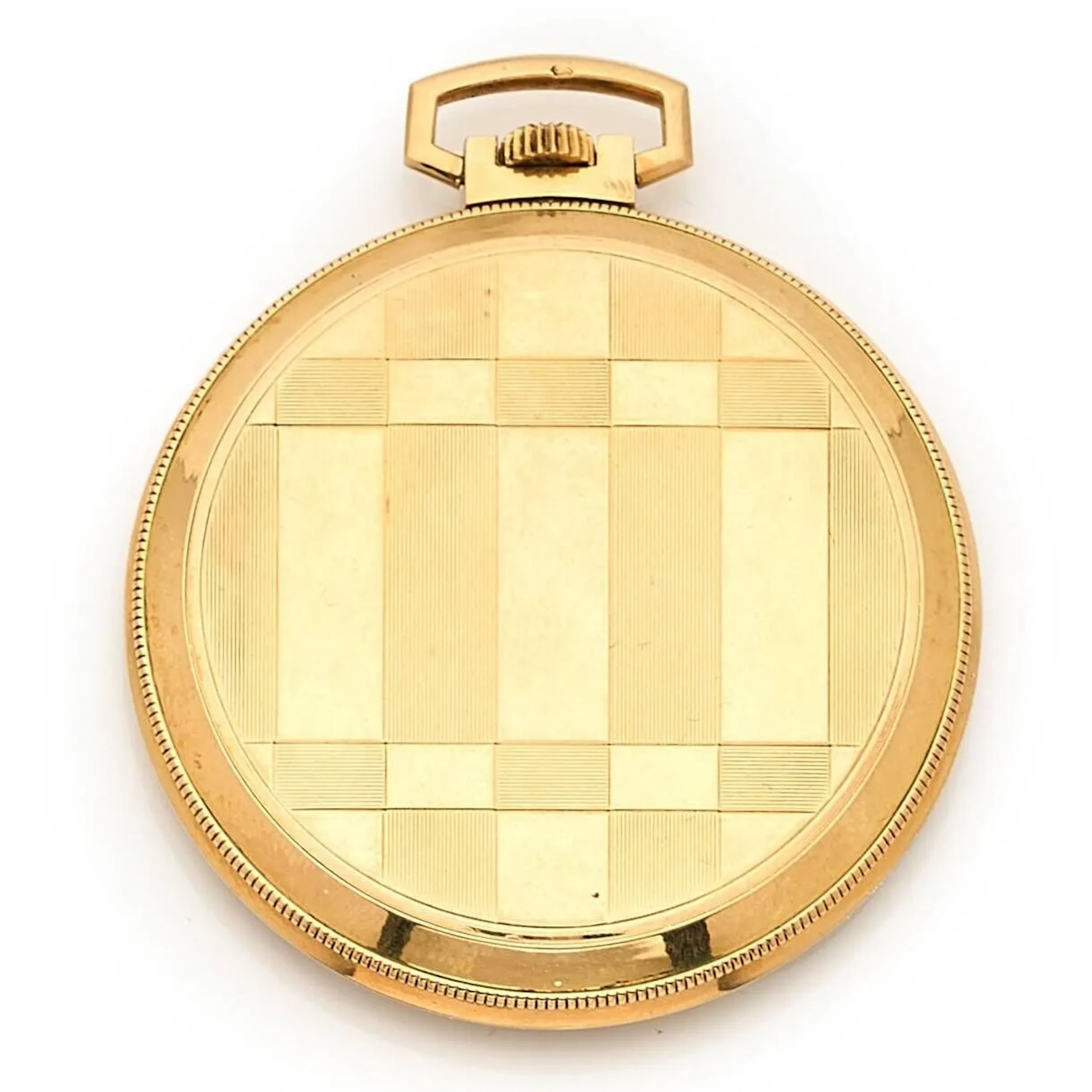LIP Montre chronomètre en or jaune (750) cadran signé à chiffres arabes appliqués pour les heures, trotteuse pour les secondes à 6h et aiguilles en acier bleui. Cuvette en or jaune (750) à décor de quadrillés signée et numérotée ""412C7" et "028006", mécanisme signé. Mouvement mécanique à remontage manuel Diam. 45 mm Poids brut: 62,8 gr Usures, rayure au cadran