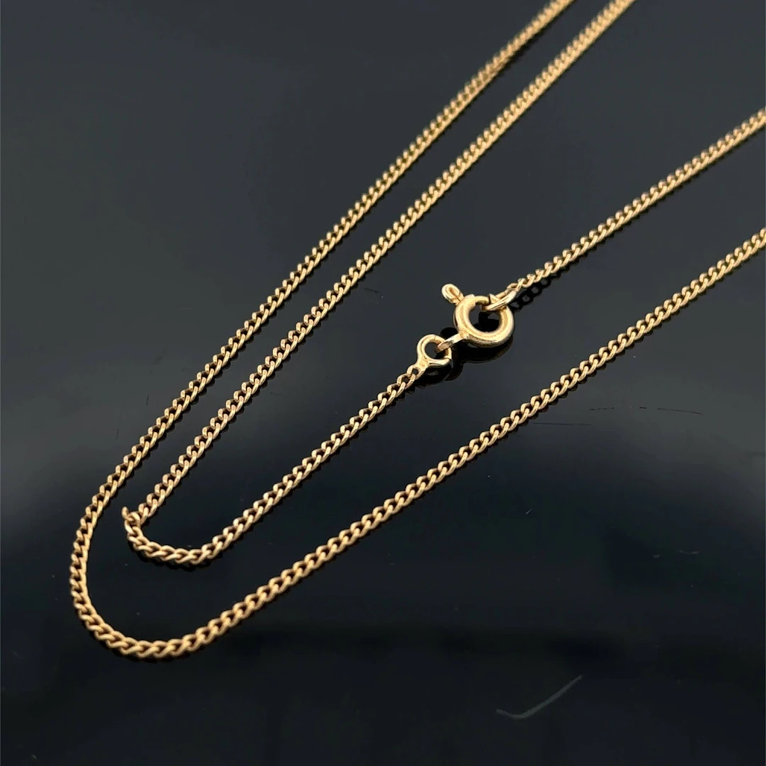 Yellow gold chain (750). - Lot 149