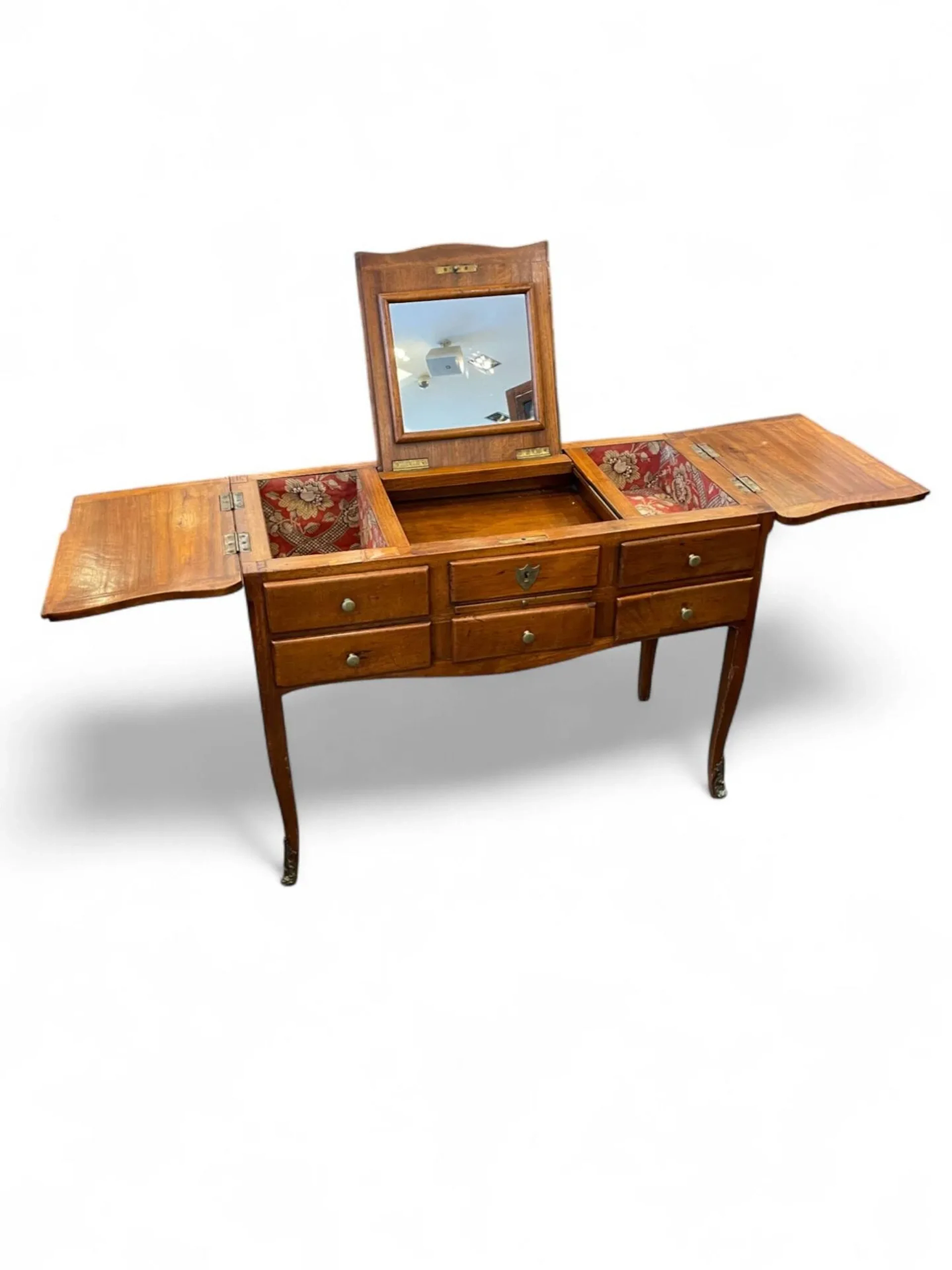 Wooden dressing table with two drawers, one pull-out compart - Lot 336