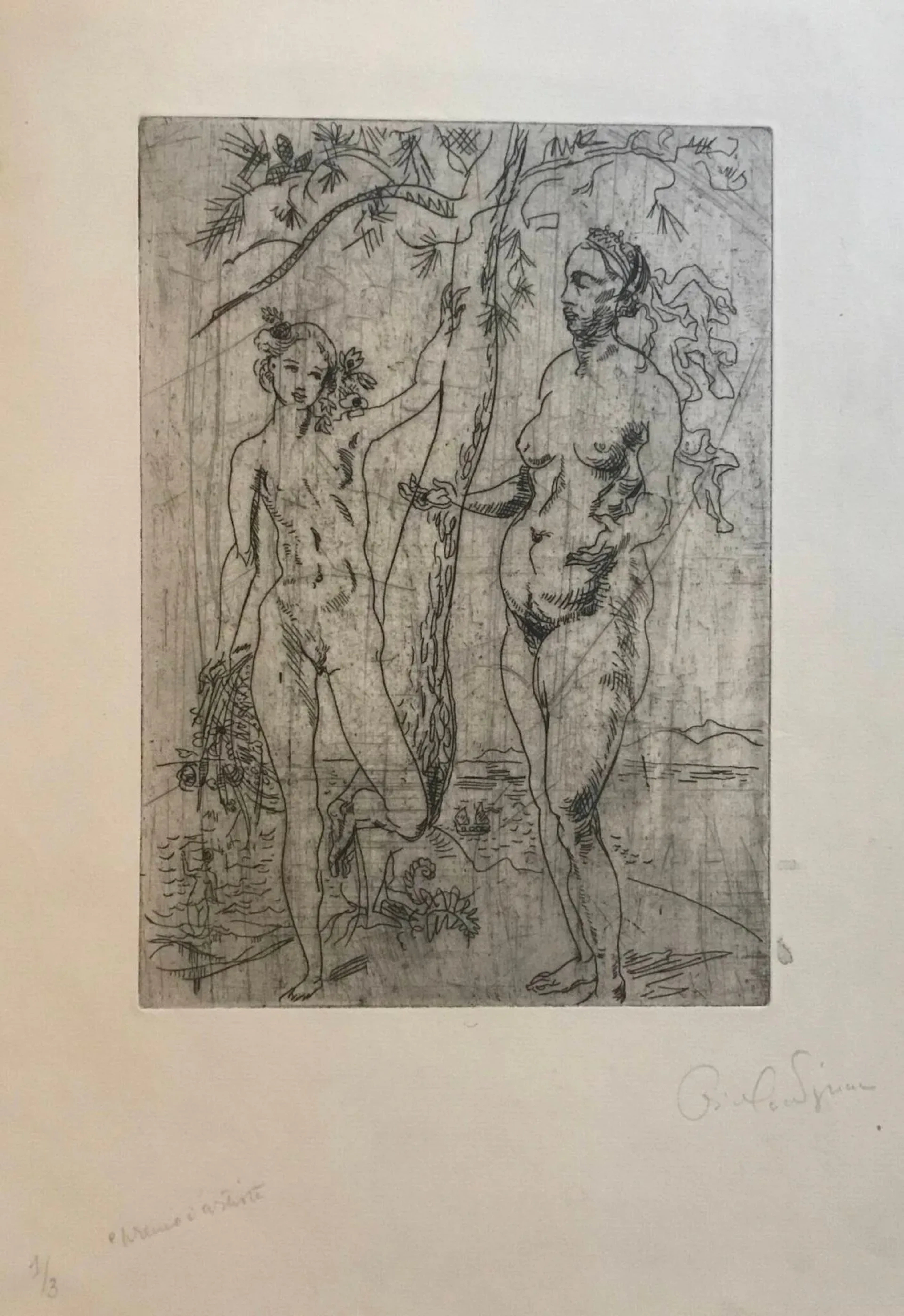 SIGNAC Ginette Engraving signed lower right and justified Ar - Lot 807
