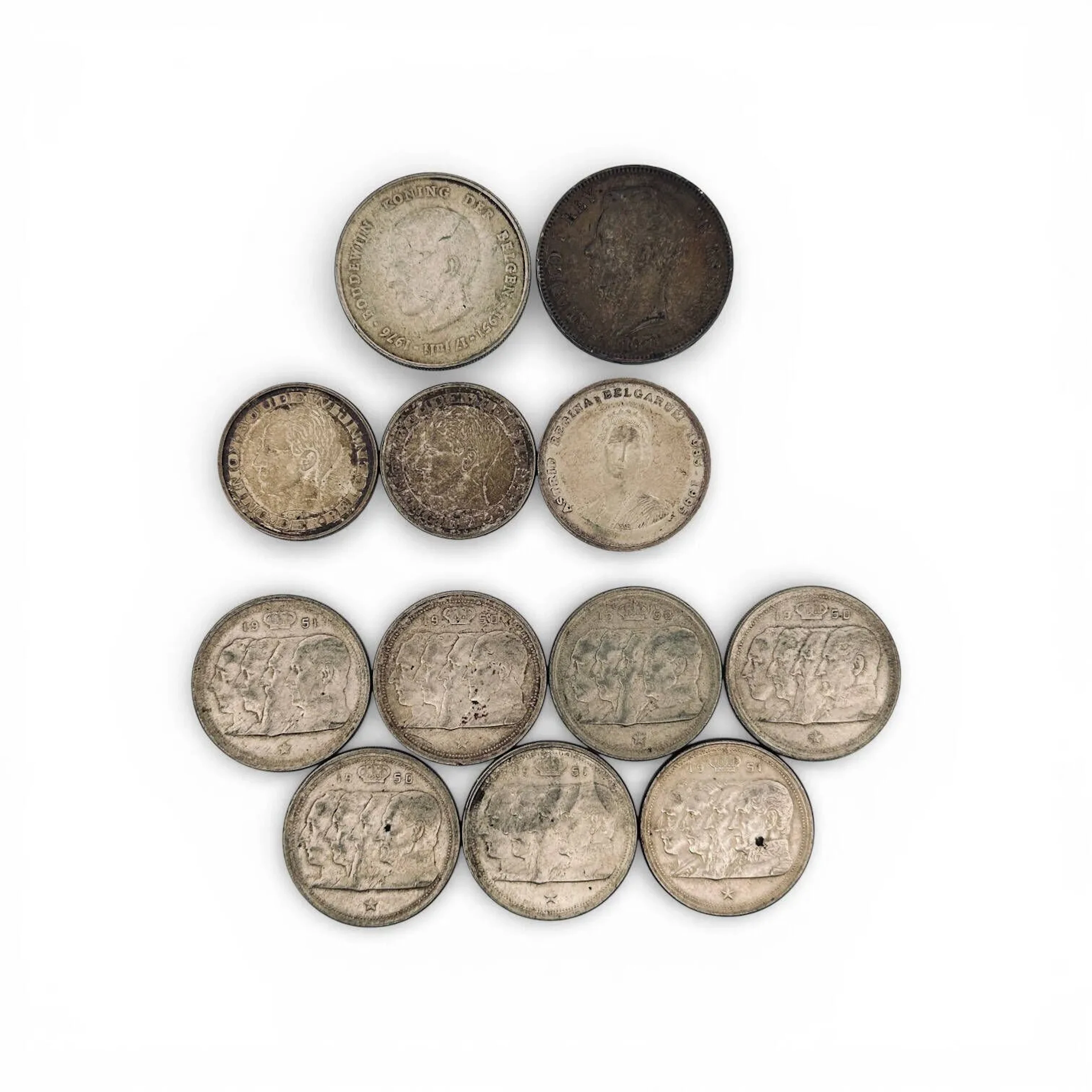 Lot of silver coins (835) including : - Lot 35