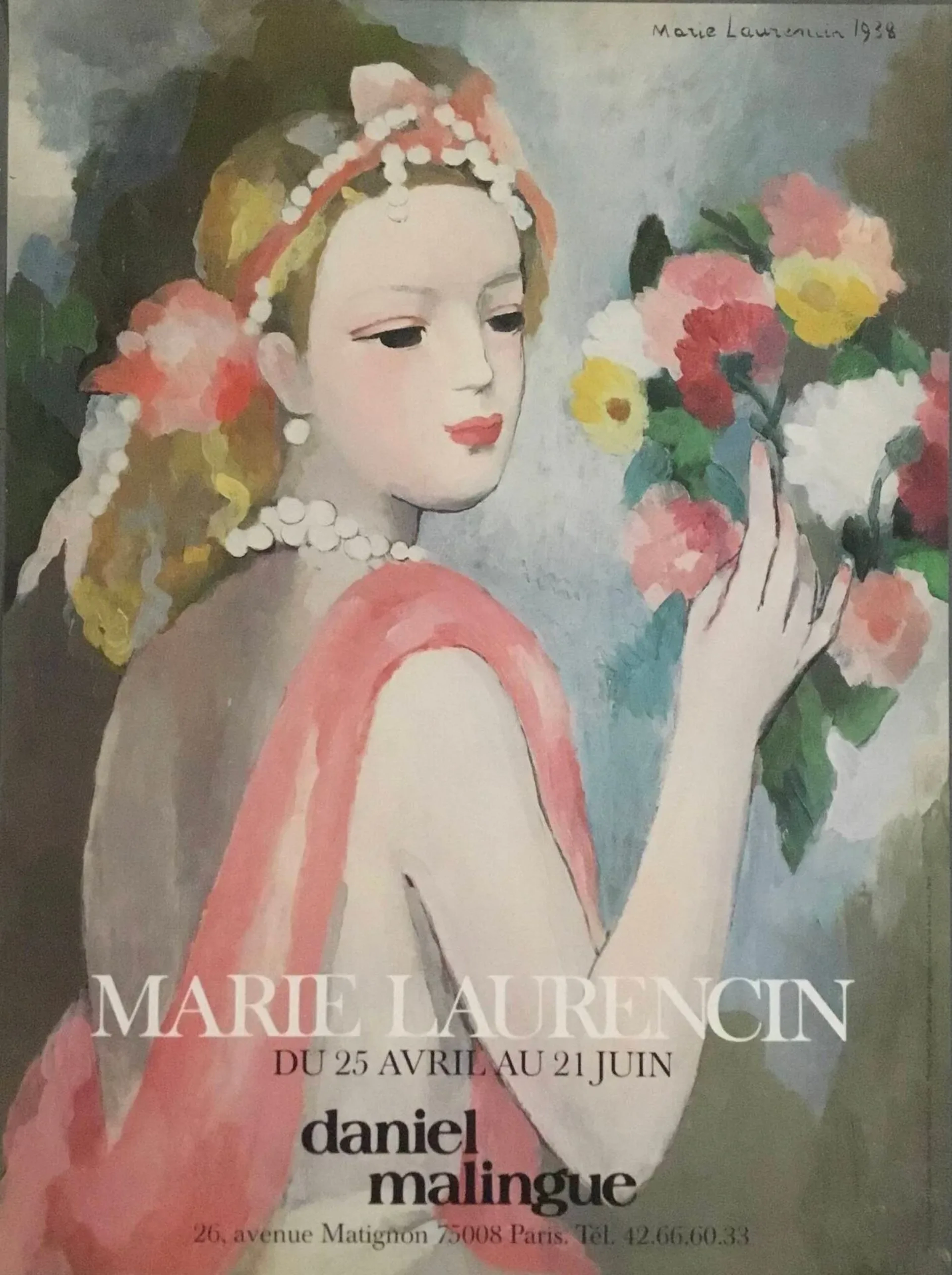 LAURENCIN Marie poster, Daniel Malingue. Format 67.5 x 55cm - Lot 425