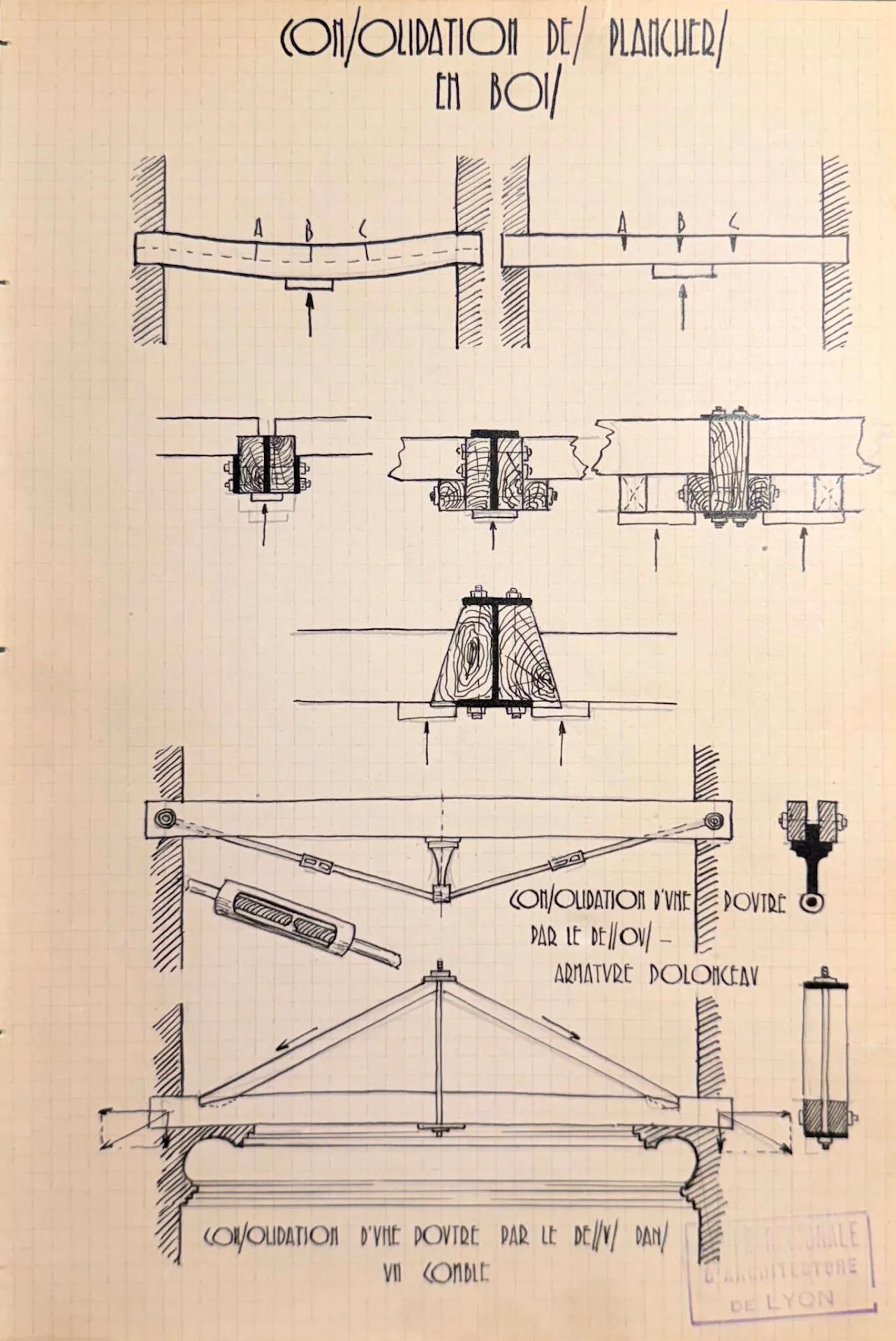 MODERN SCHOOL - Engineering Drawing - Architect [XX-XXI] - Lot 621