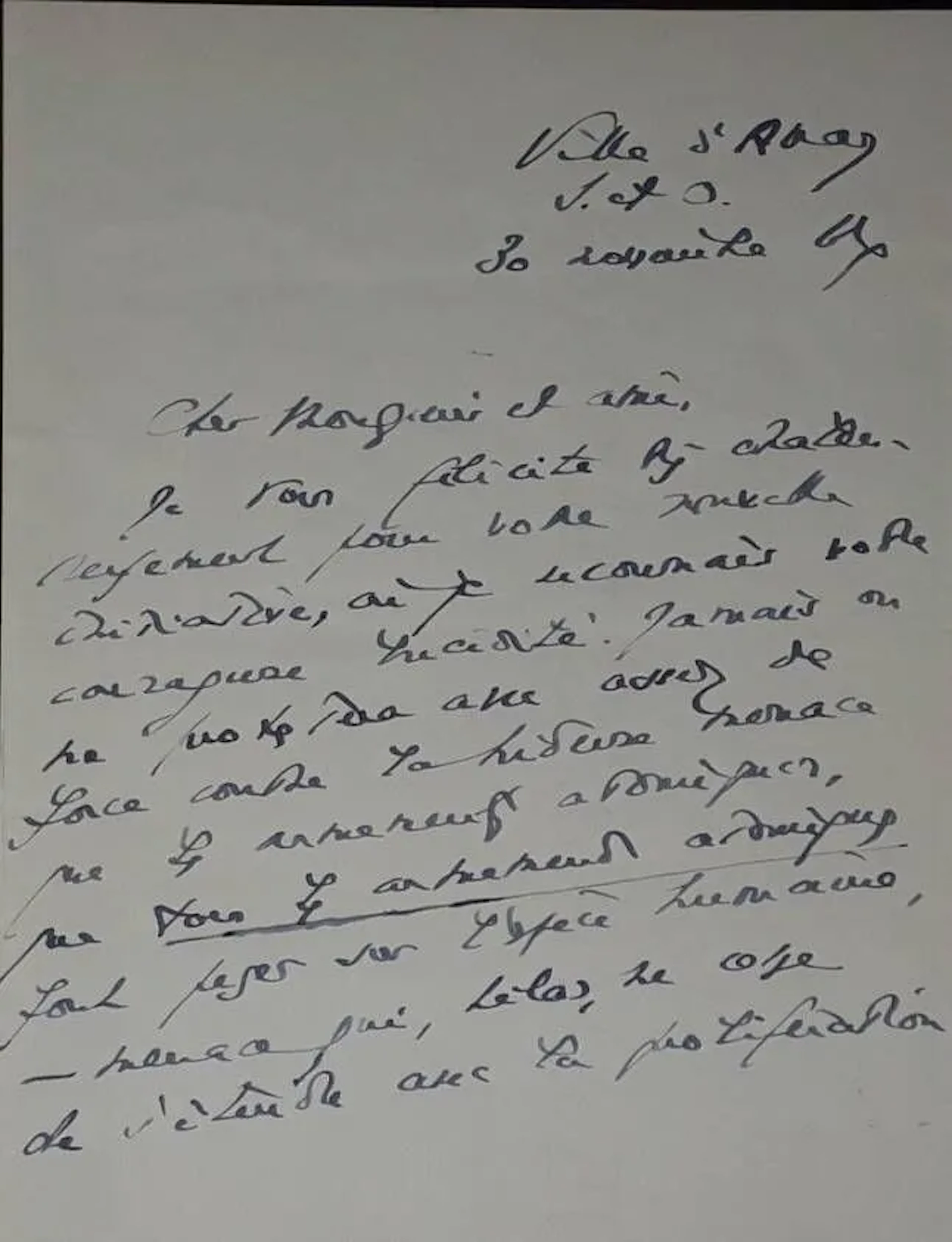 Jean ROSTAND (1894-1977). L.A.S., Ville d'Avray November 30, - Lot 438
