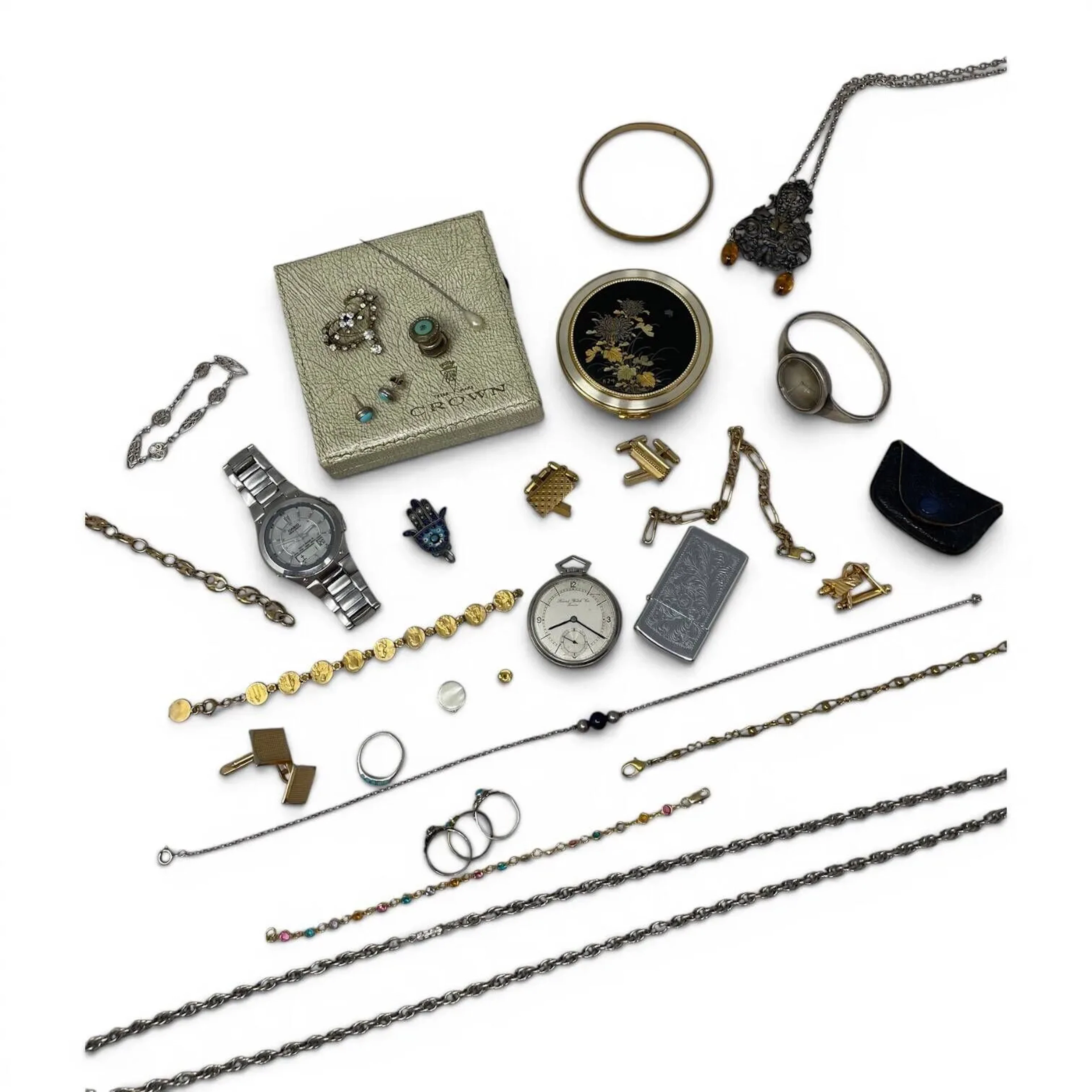 Set of costume jewelry, watches (CASIO, RECORD WATCH & C - Lot 225