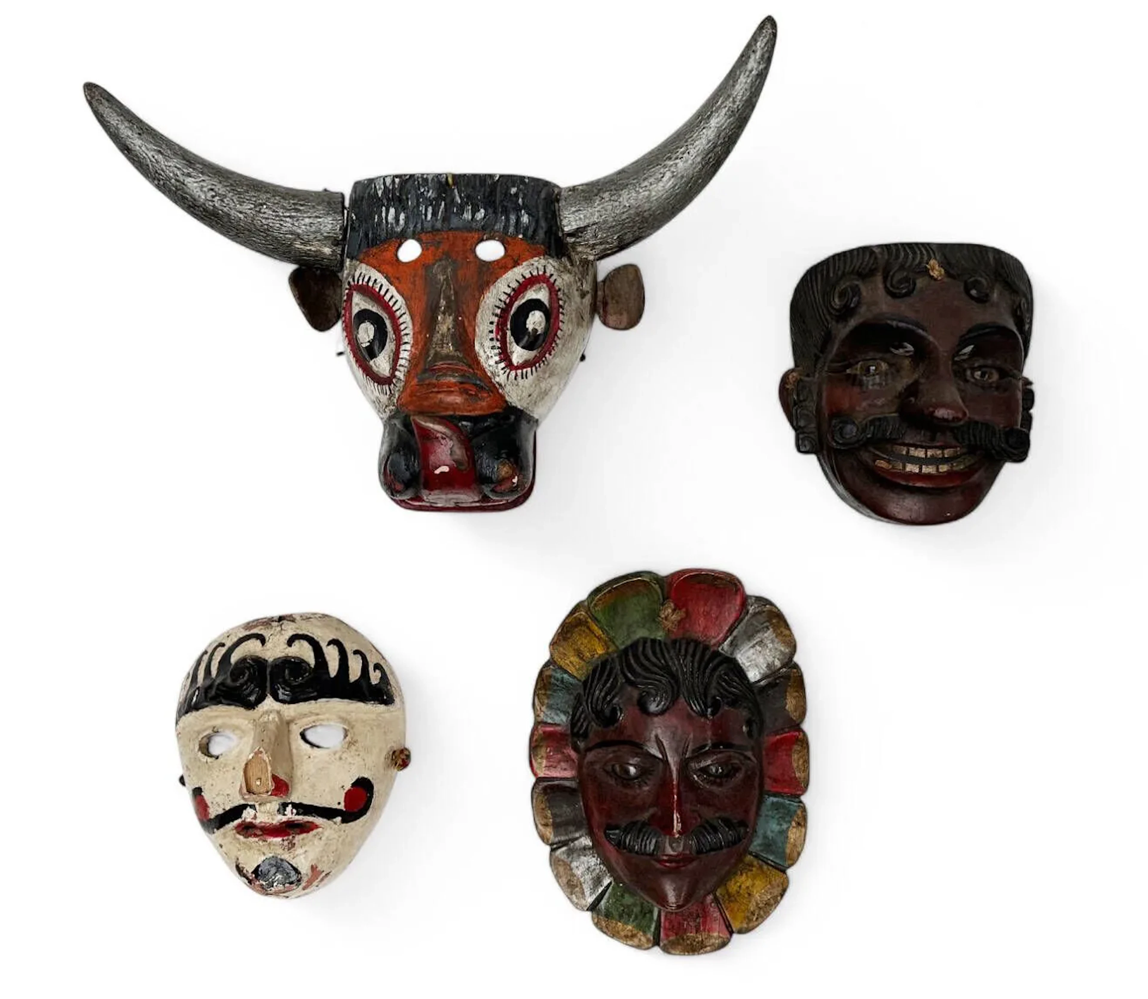 Set of four masks from Guatemala. - Lot 135