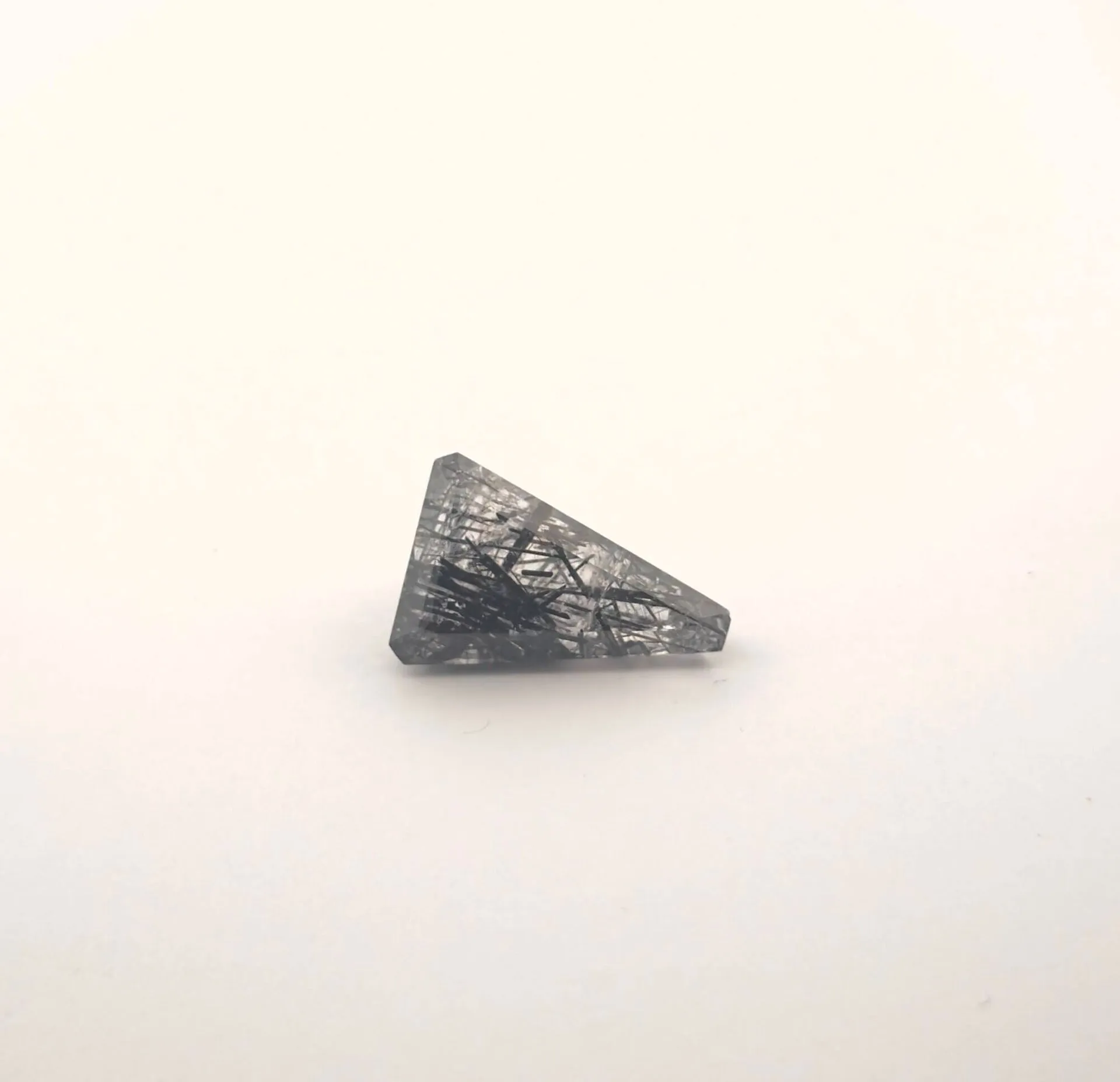 Tourmaline trillion quartz (modified) on paper. Brazil. Size - Lot 65