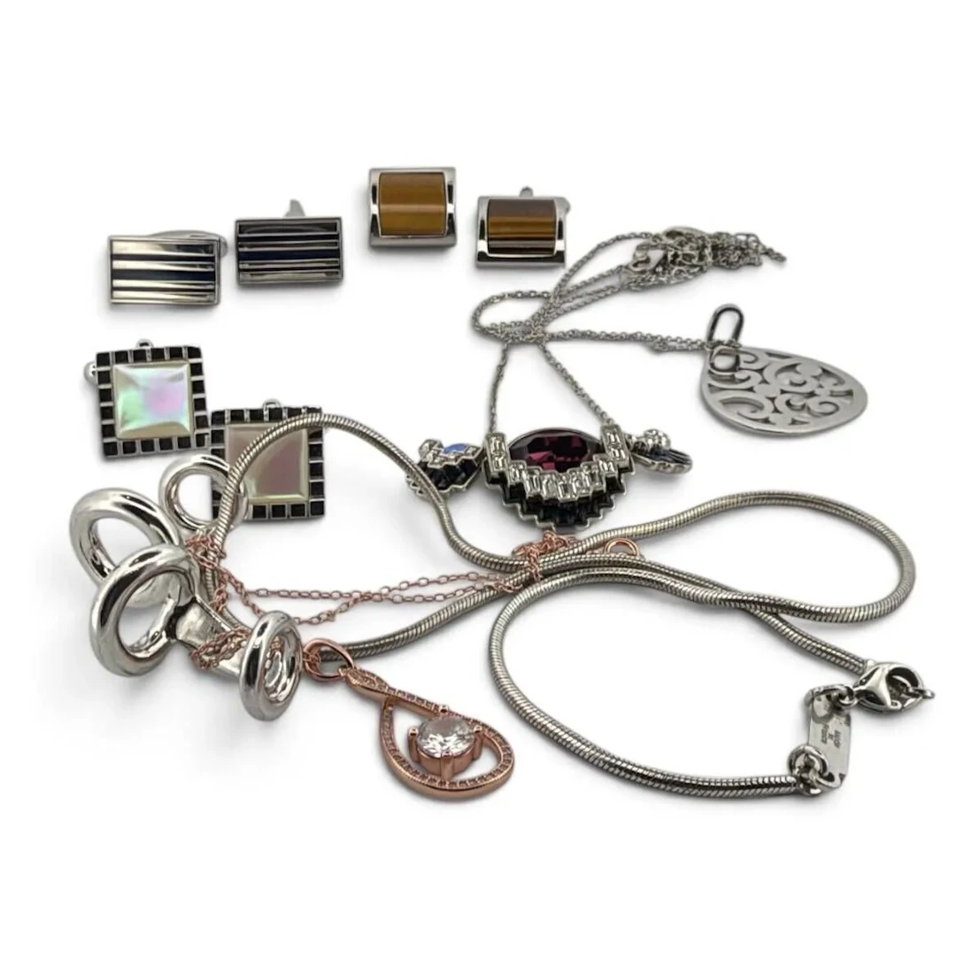 Silver and rose vermeil (925) set consisting of: - a "teard - Lot 382